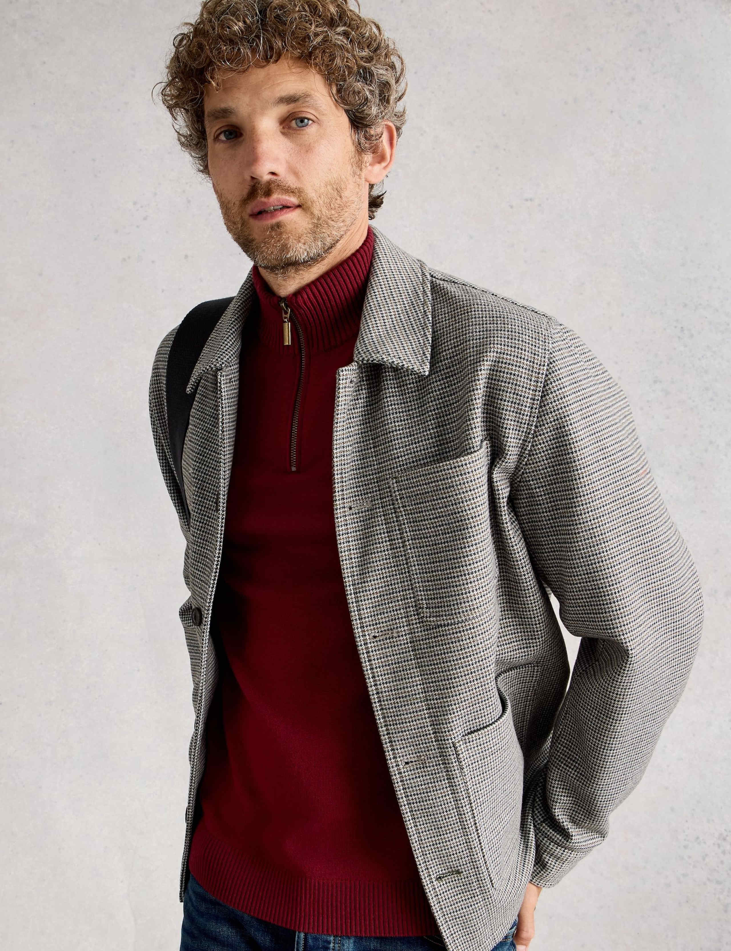 Pure Merino Wool Quarter Zip Jumper 5 of 6