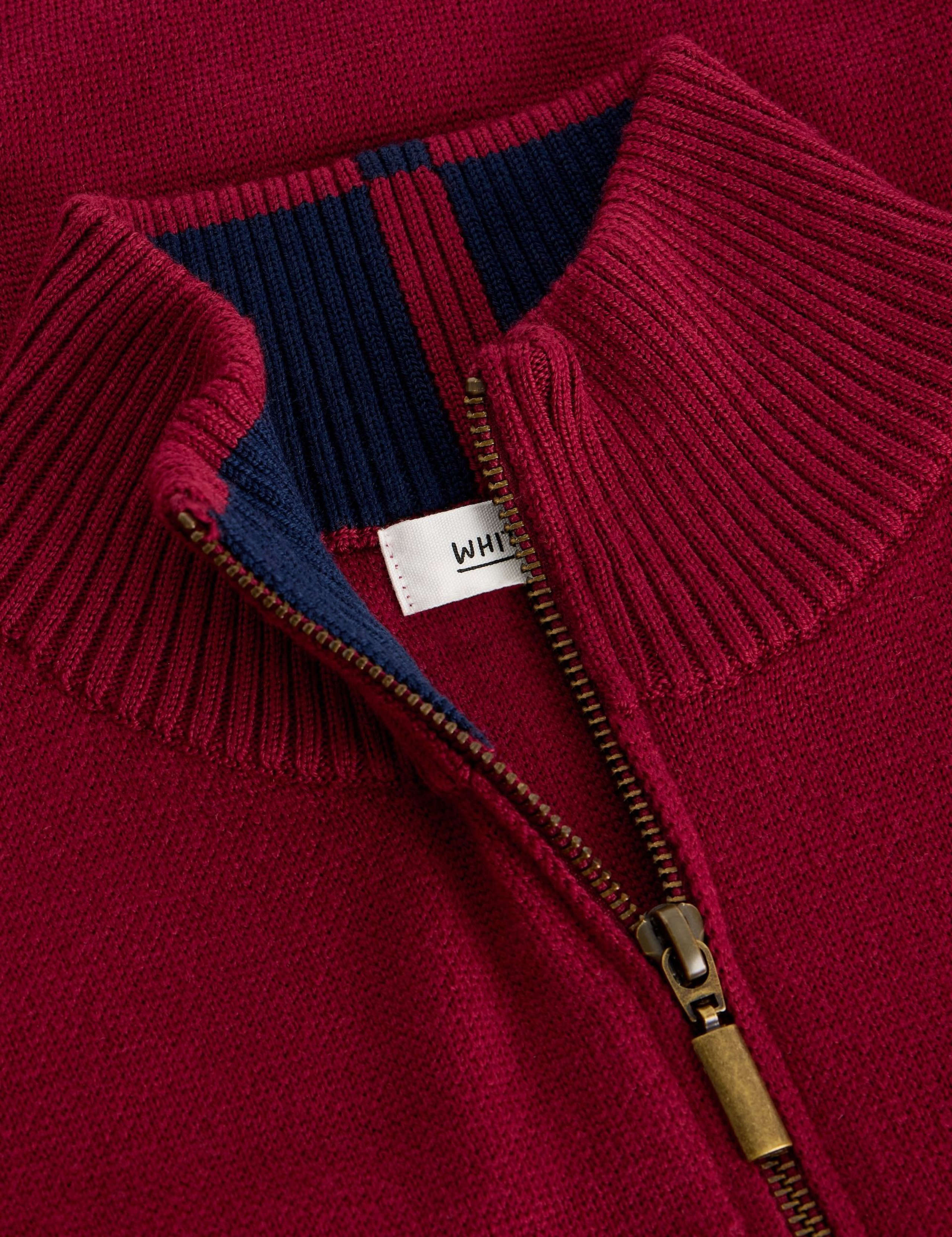 Pure Merino Wool Quarter Zip Jumper 6 of 6