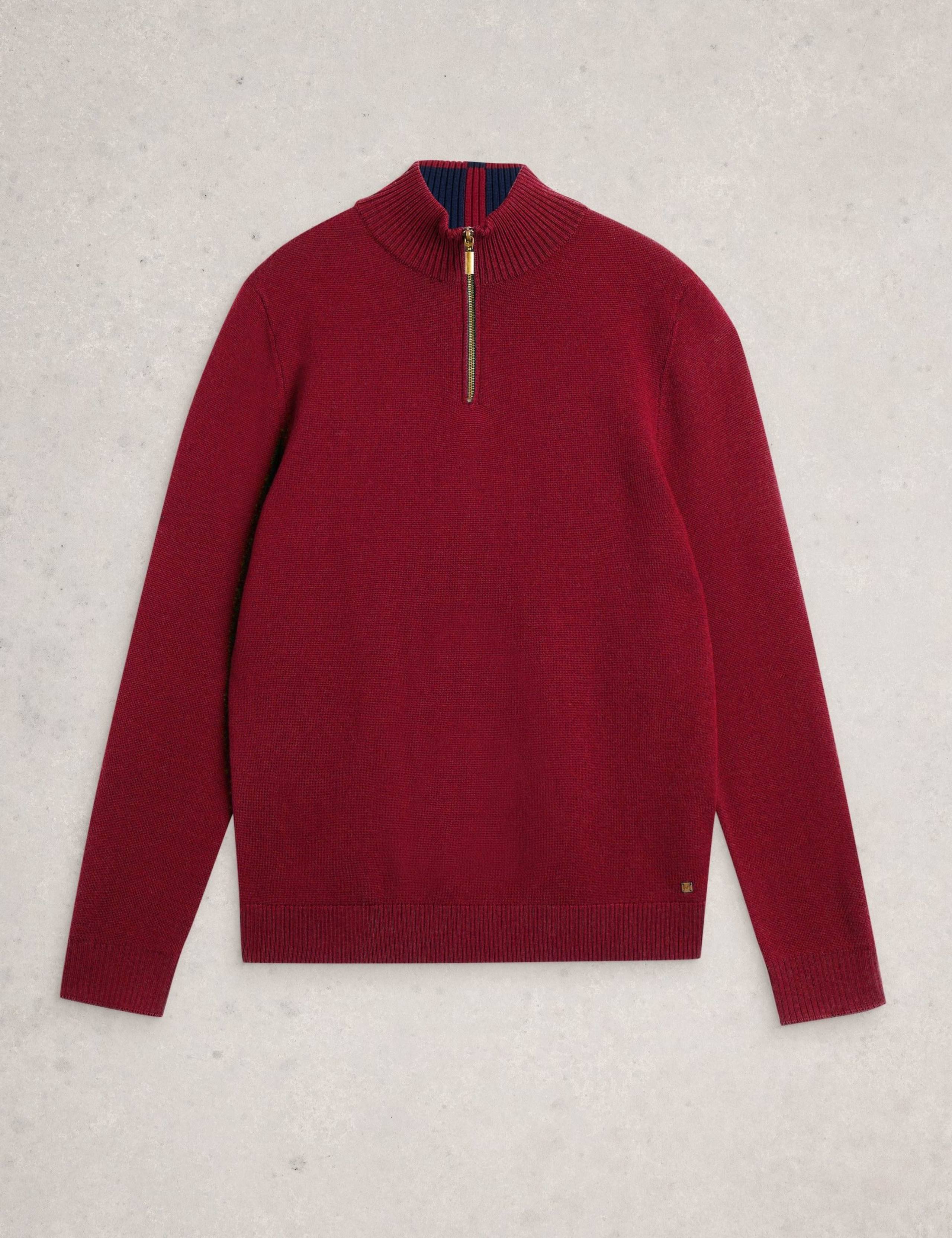 Pure Merino Wool Quarter Zip Jumper 2 of 6