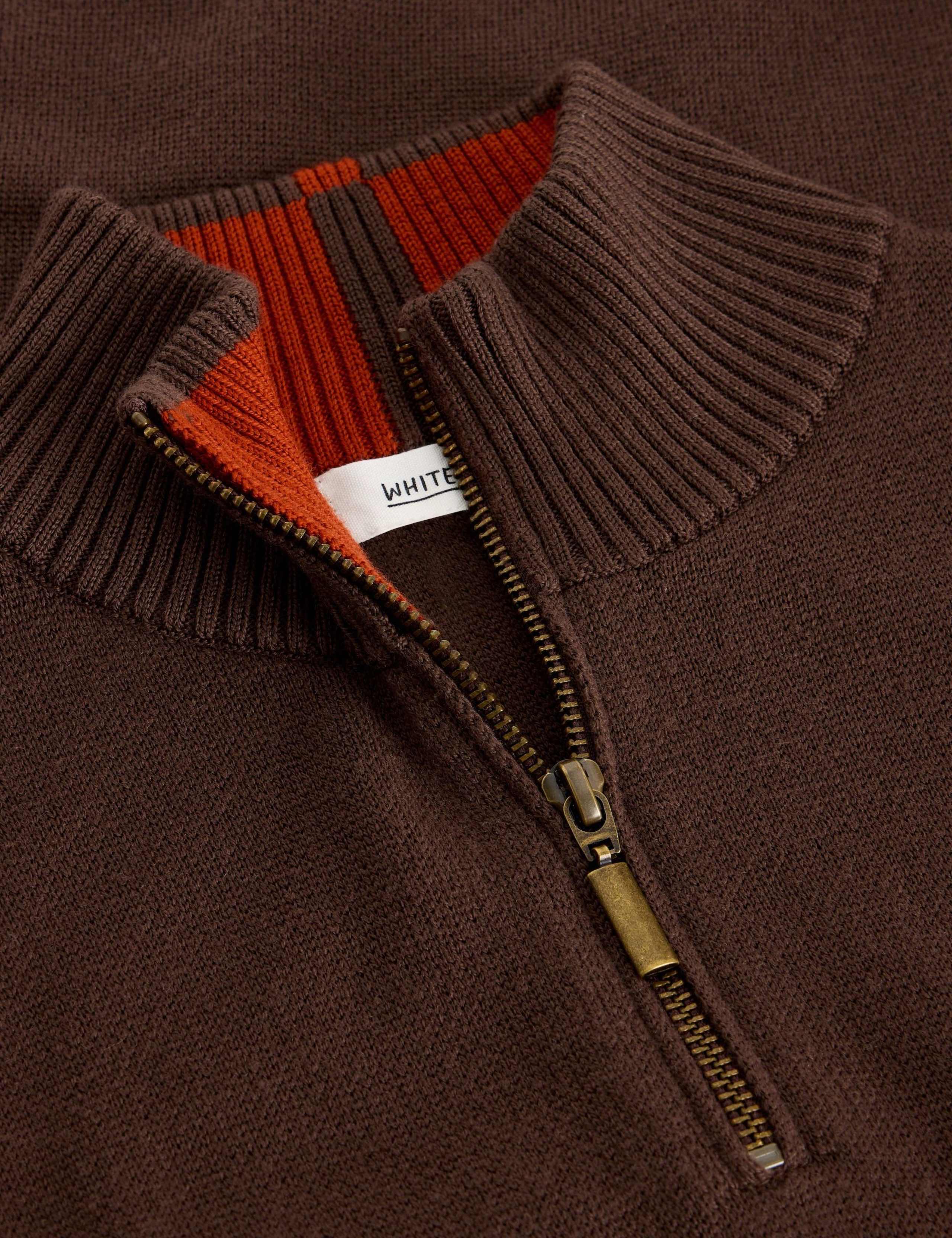 Pure Merino Wool Quarter Zip Jumper 5 of 6