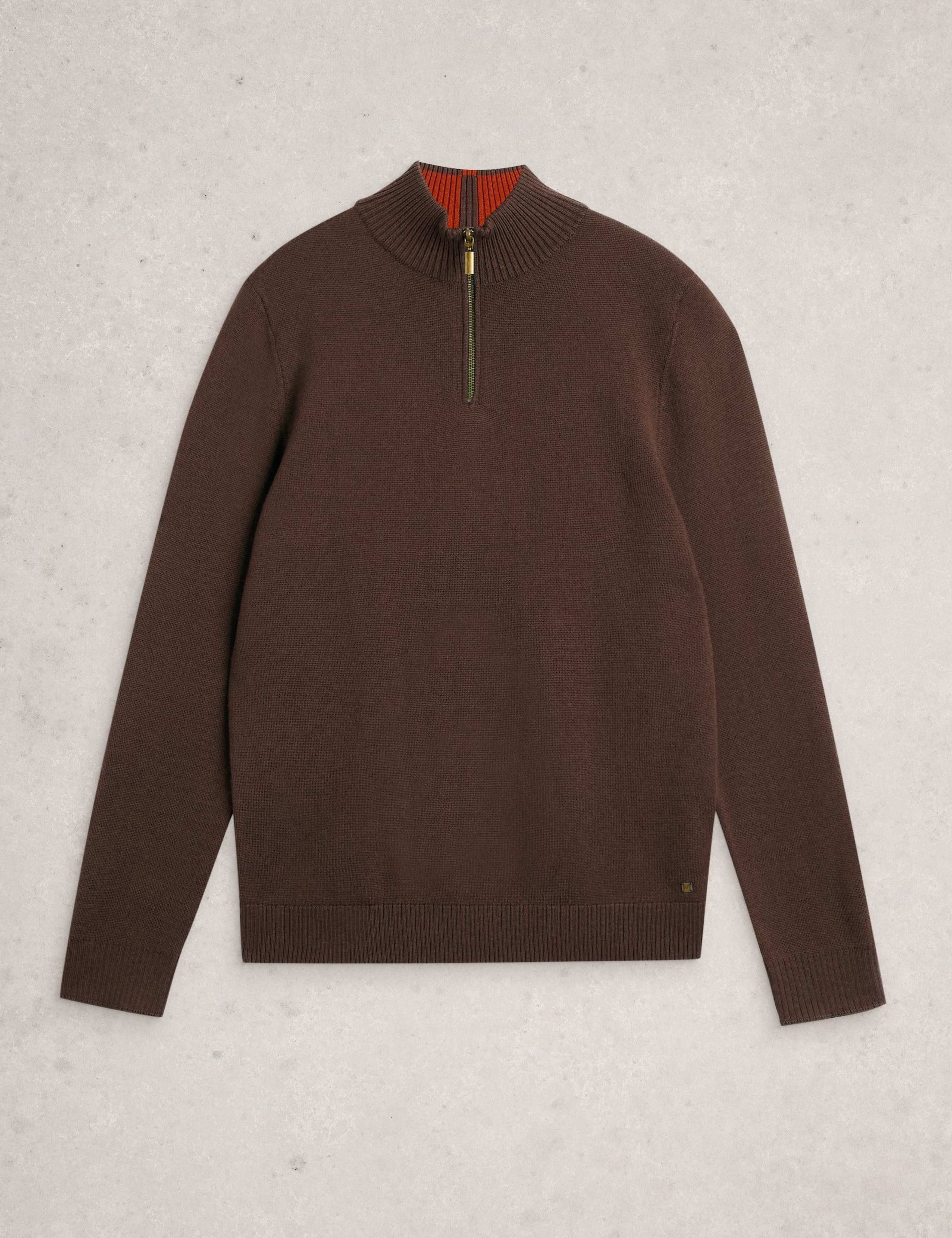 Pure Merino Wool Quarter Zip Jumper 2 of 6