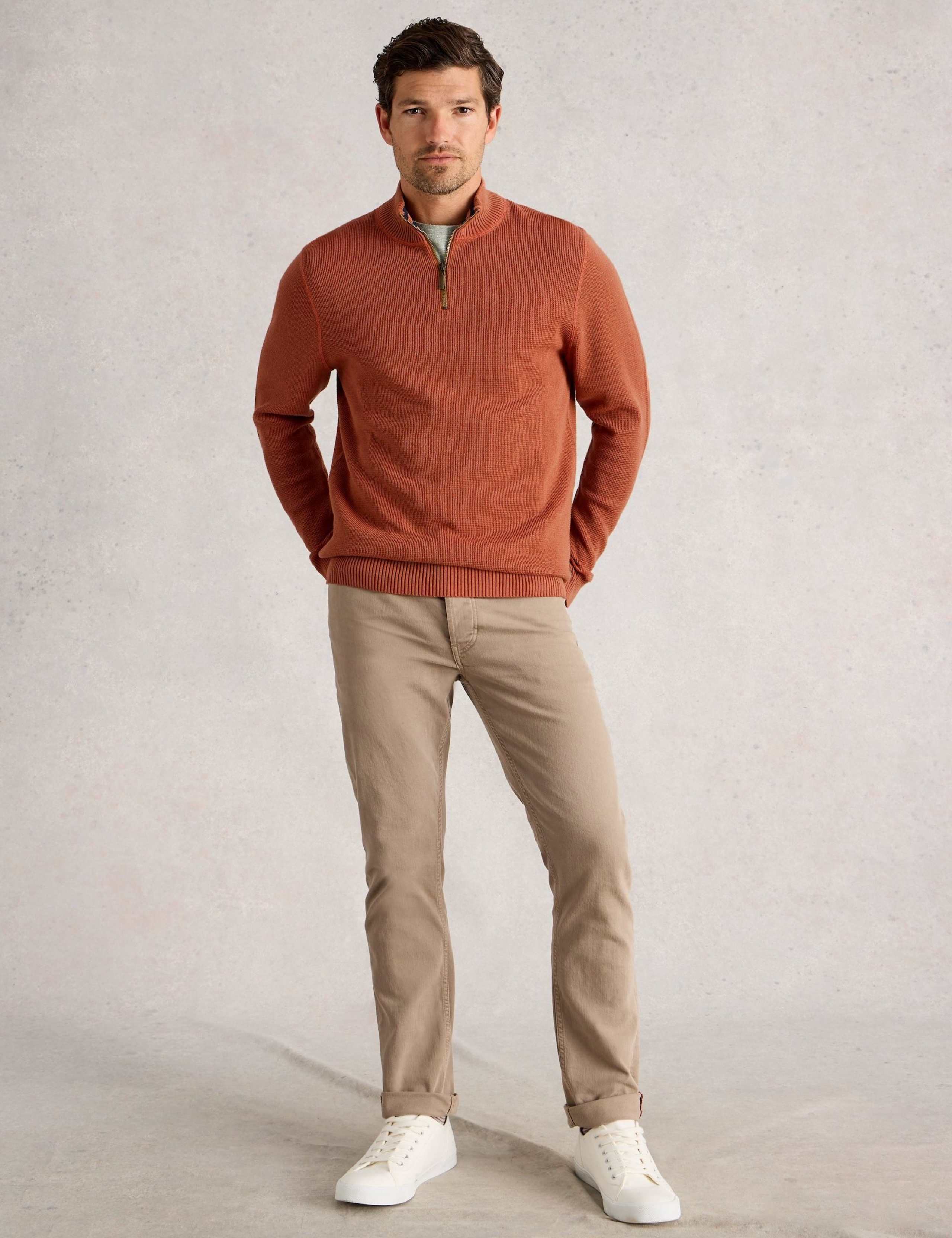 Pure Cotton Textured Funnel Neck Jumper 4 of 6