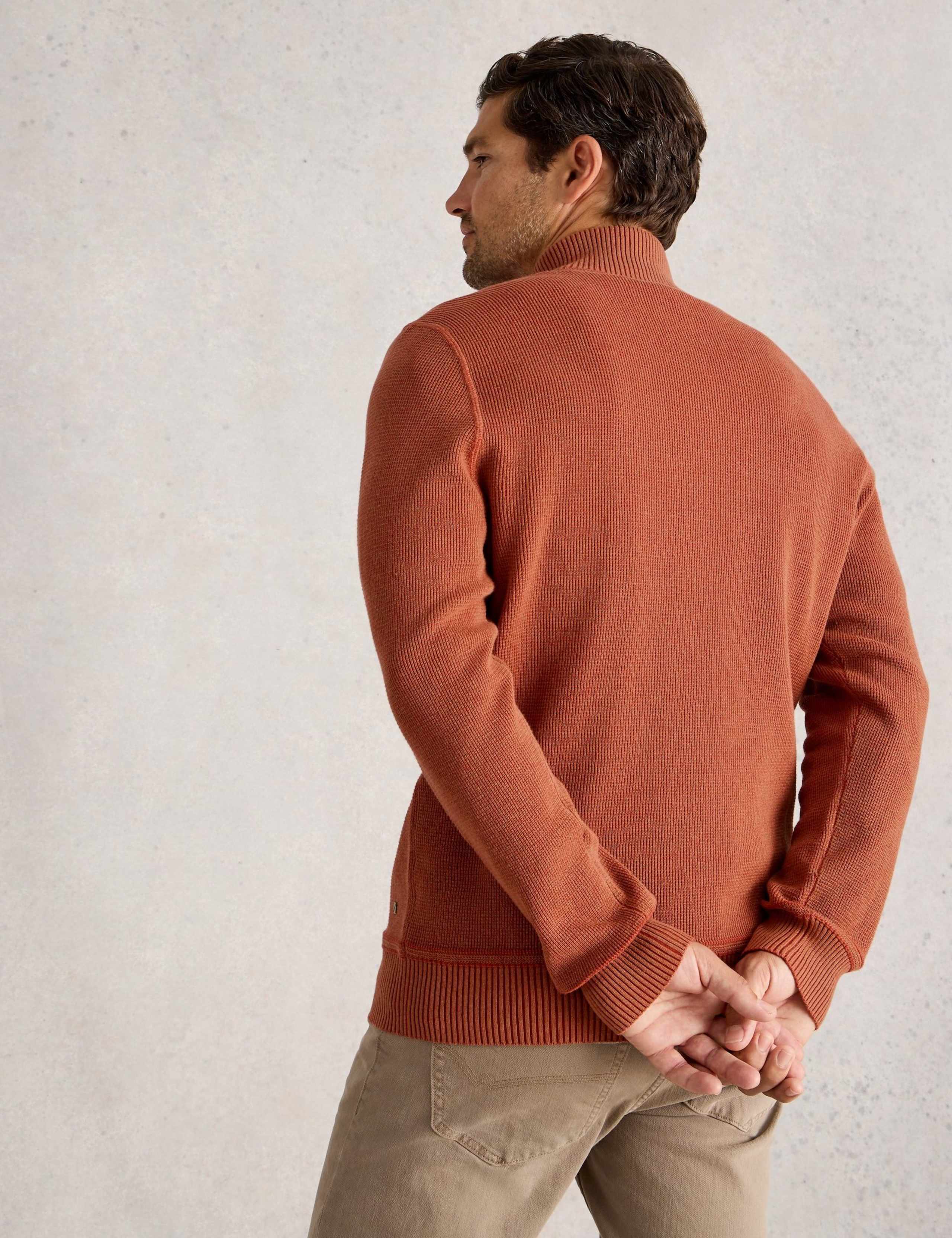 Pure Cotton Textured Funnel Neck Jumper 5 of 6