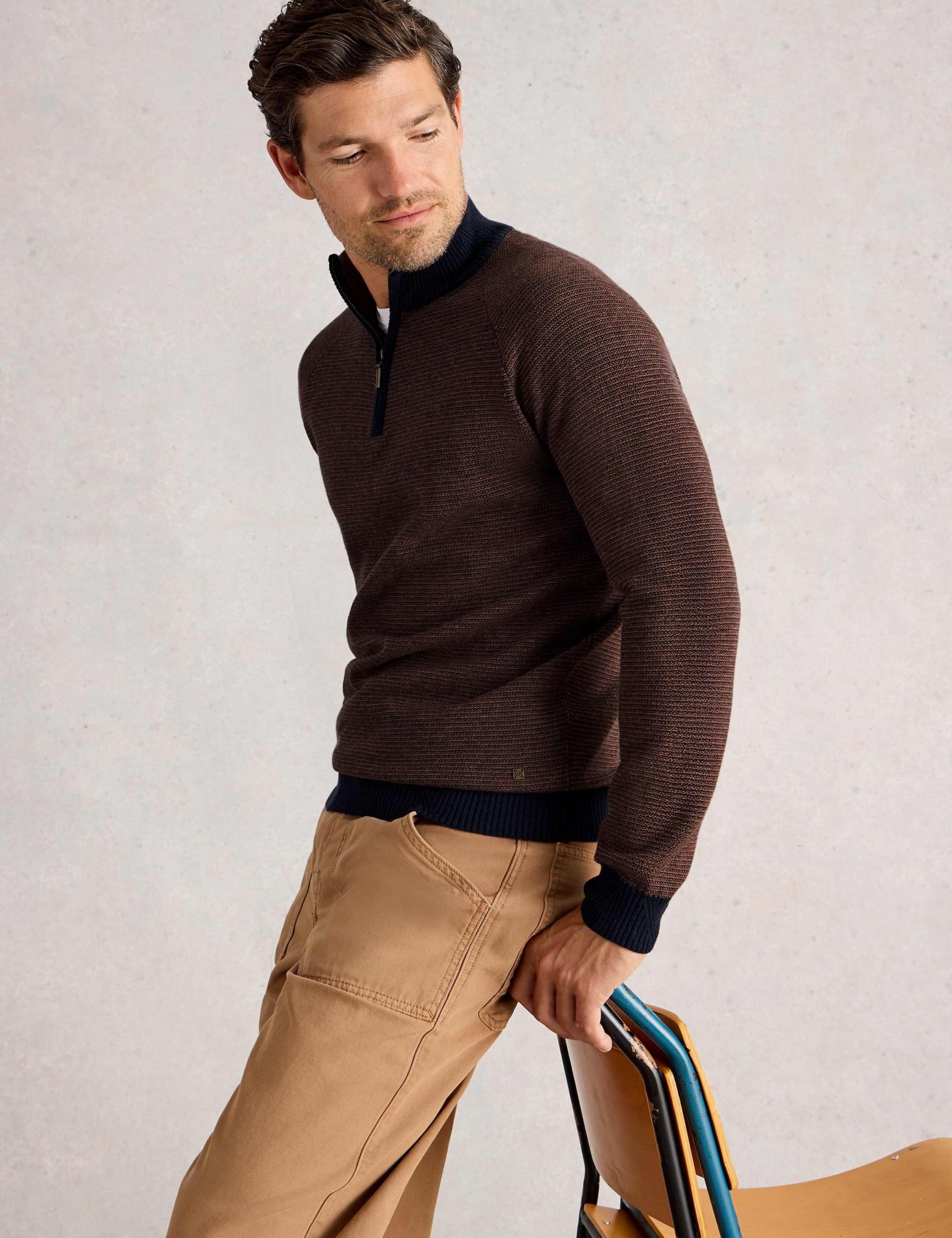 Merino Wool Rich Jacquard Funnel Neck Jumper 3 of 6