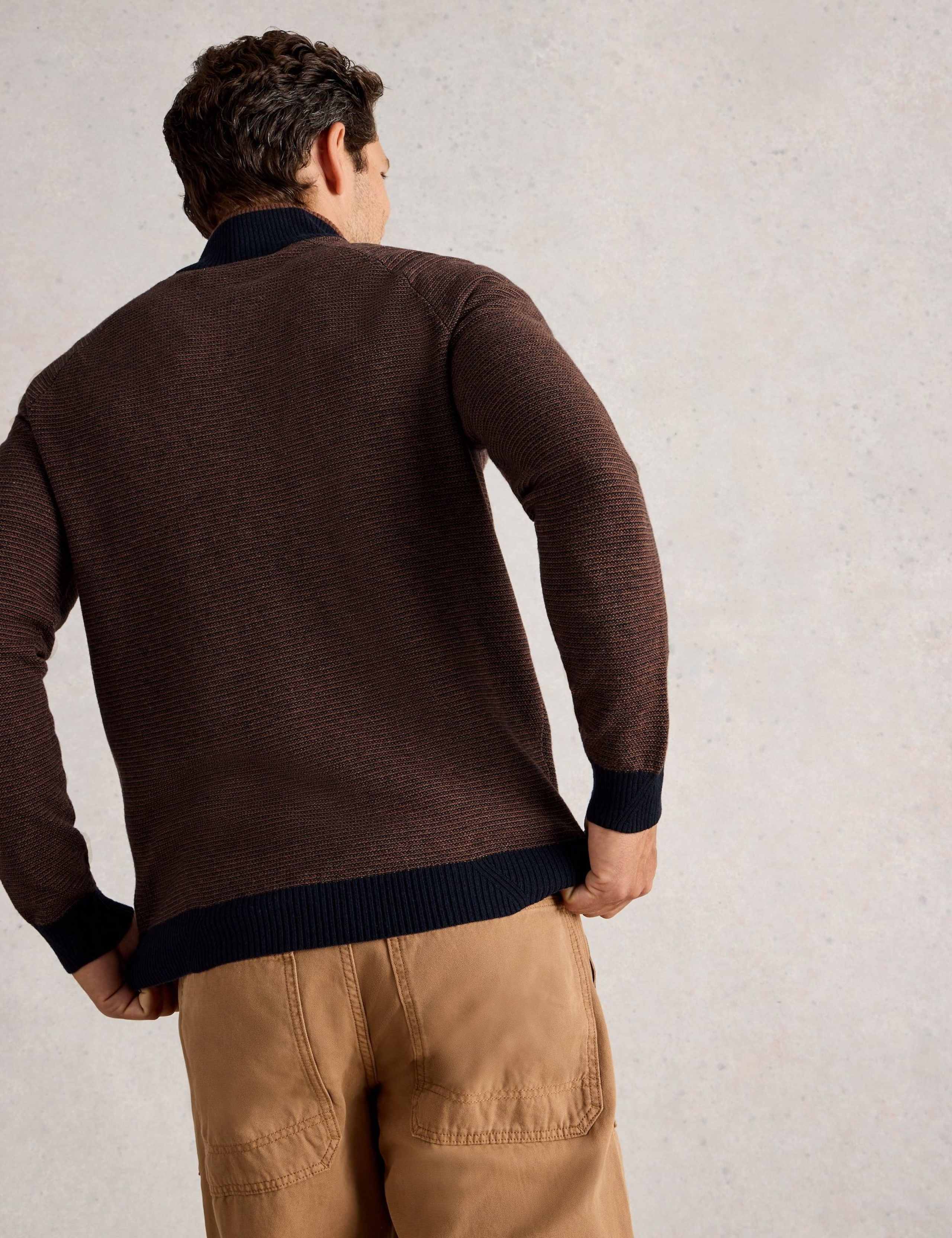 Merino Wool Rich Jacquard Funnel Neck Jumper 4 of 6