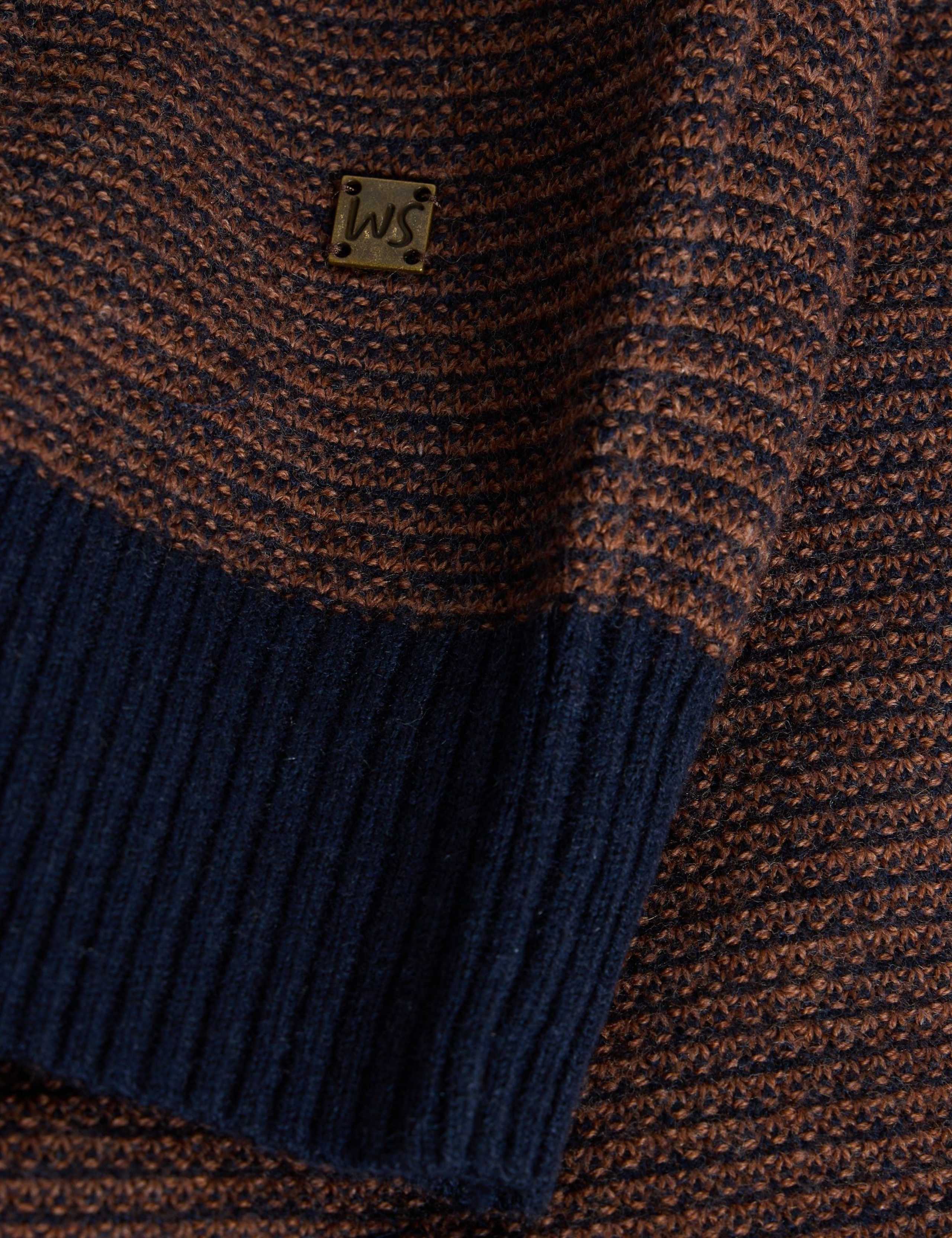 Merino Wool Rich Jacquard Funnel Neck Jumper 6 of 6