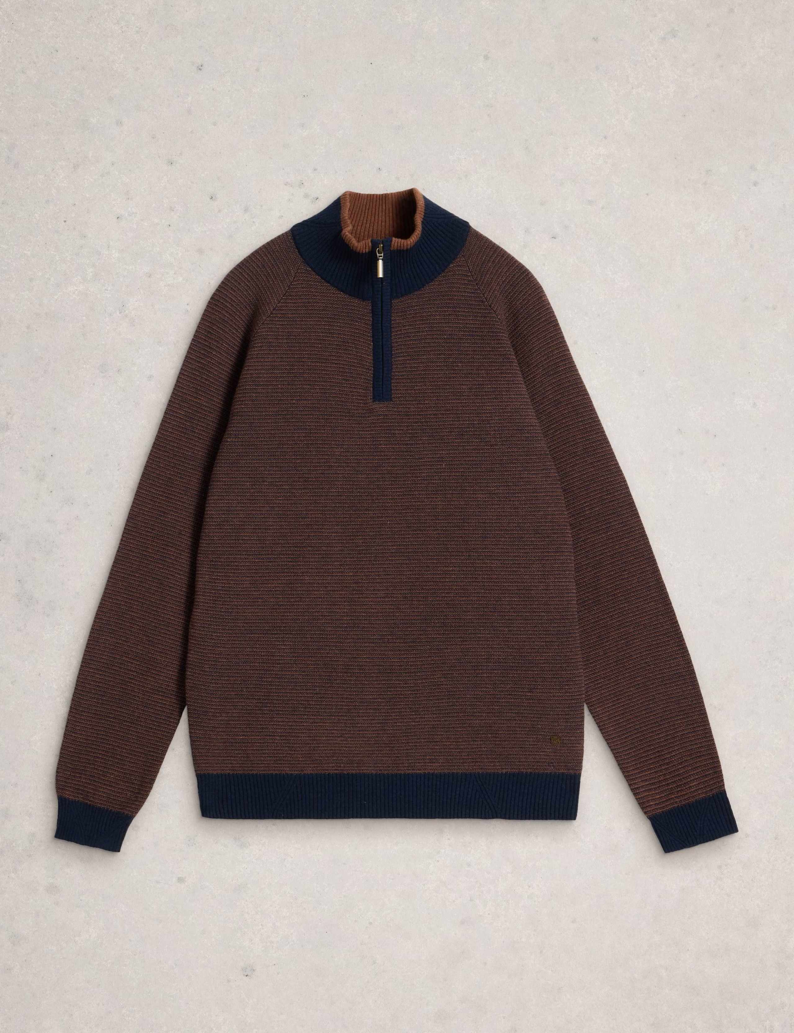 Merino Wool Rich Jacquard Funnel Neck Jumper 2 of 6