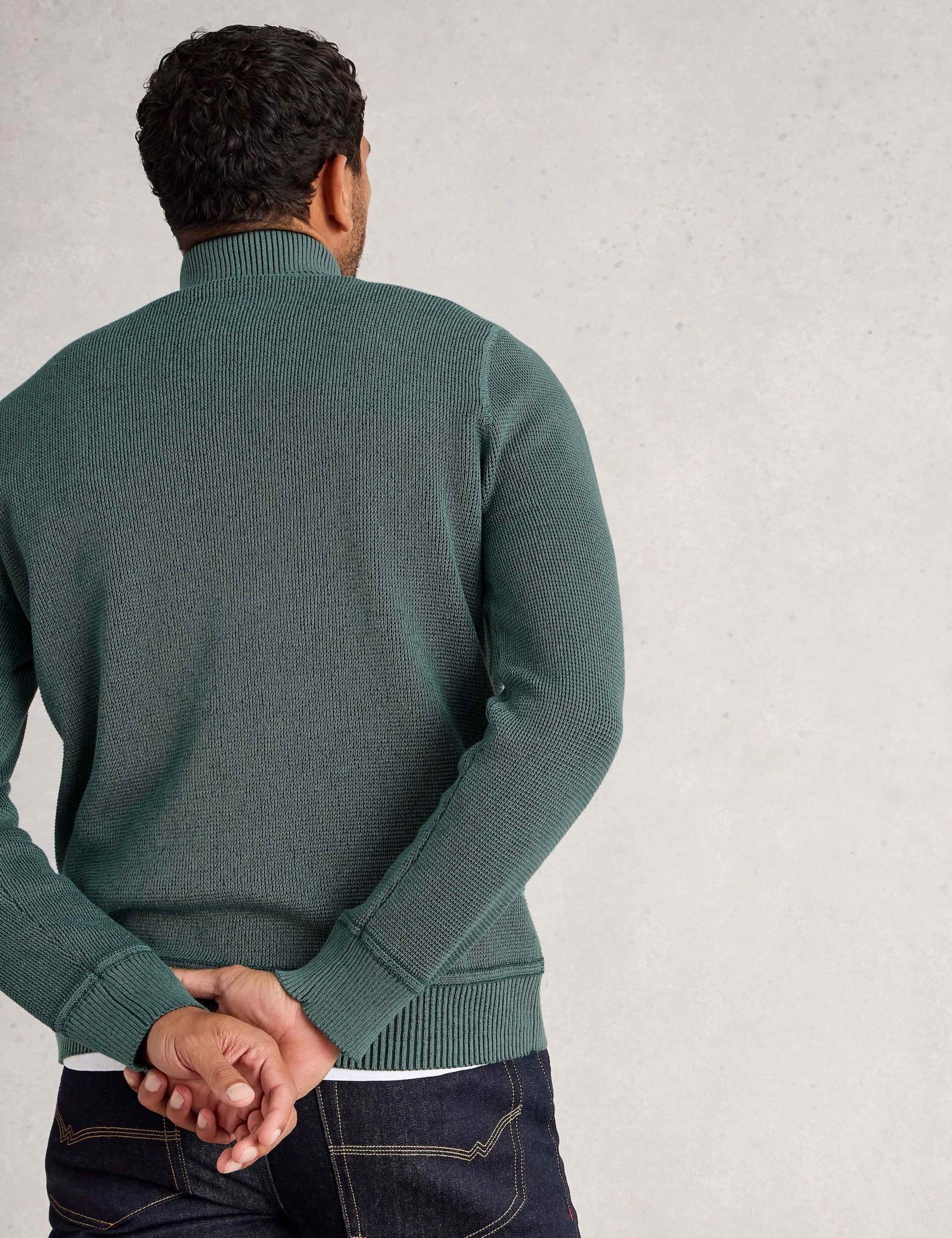 Pure Cotton Textured Funnel Neck Jumper 3 of 6