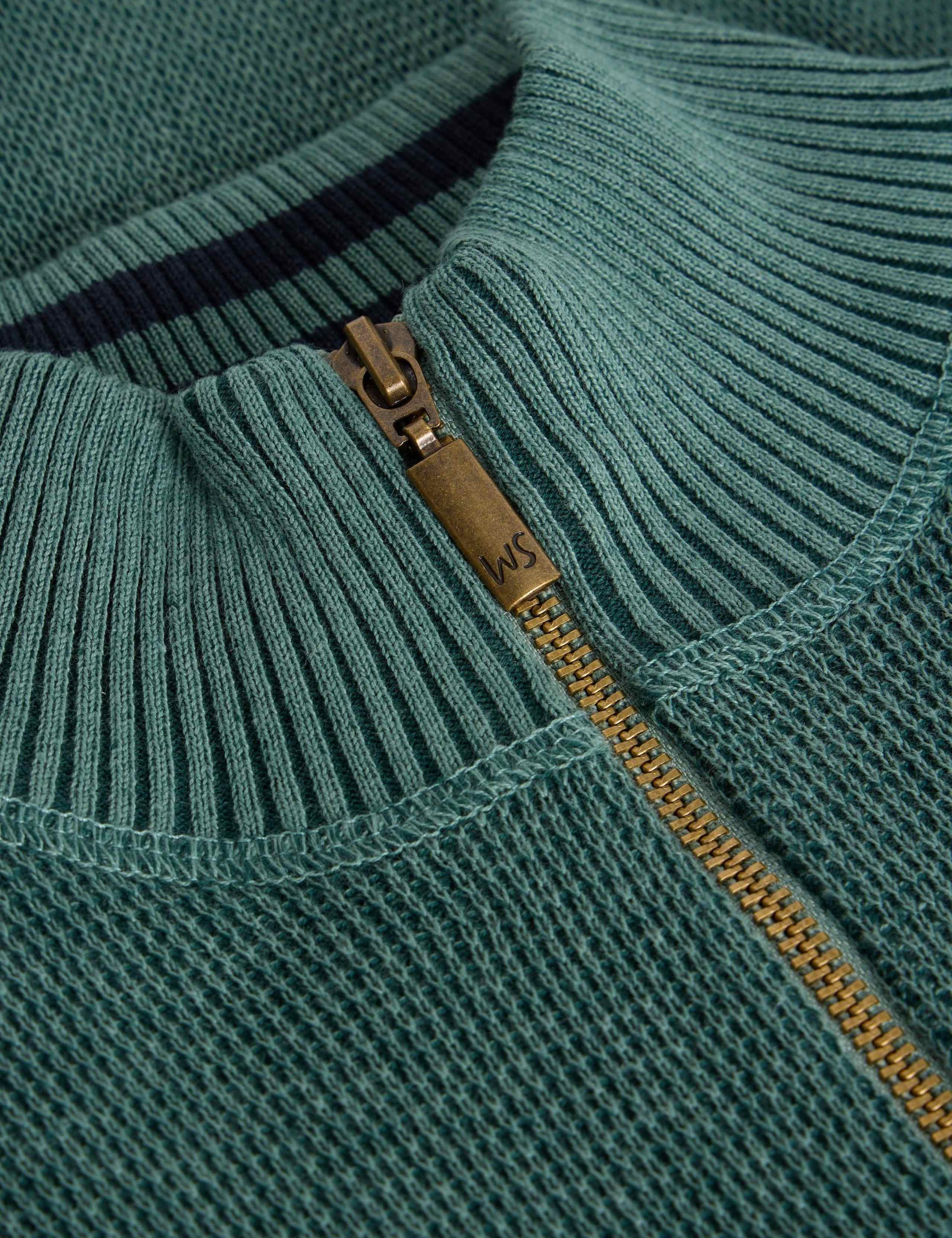 Pure Cotton Textured Funnel Neck Jumper 4 of 6