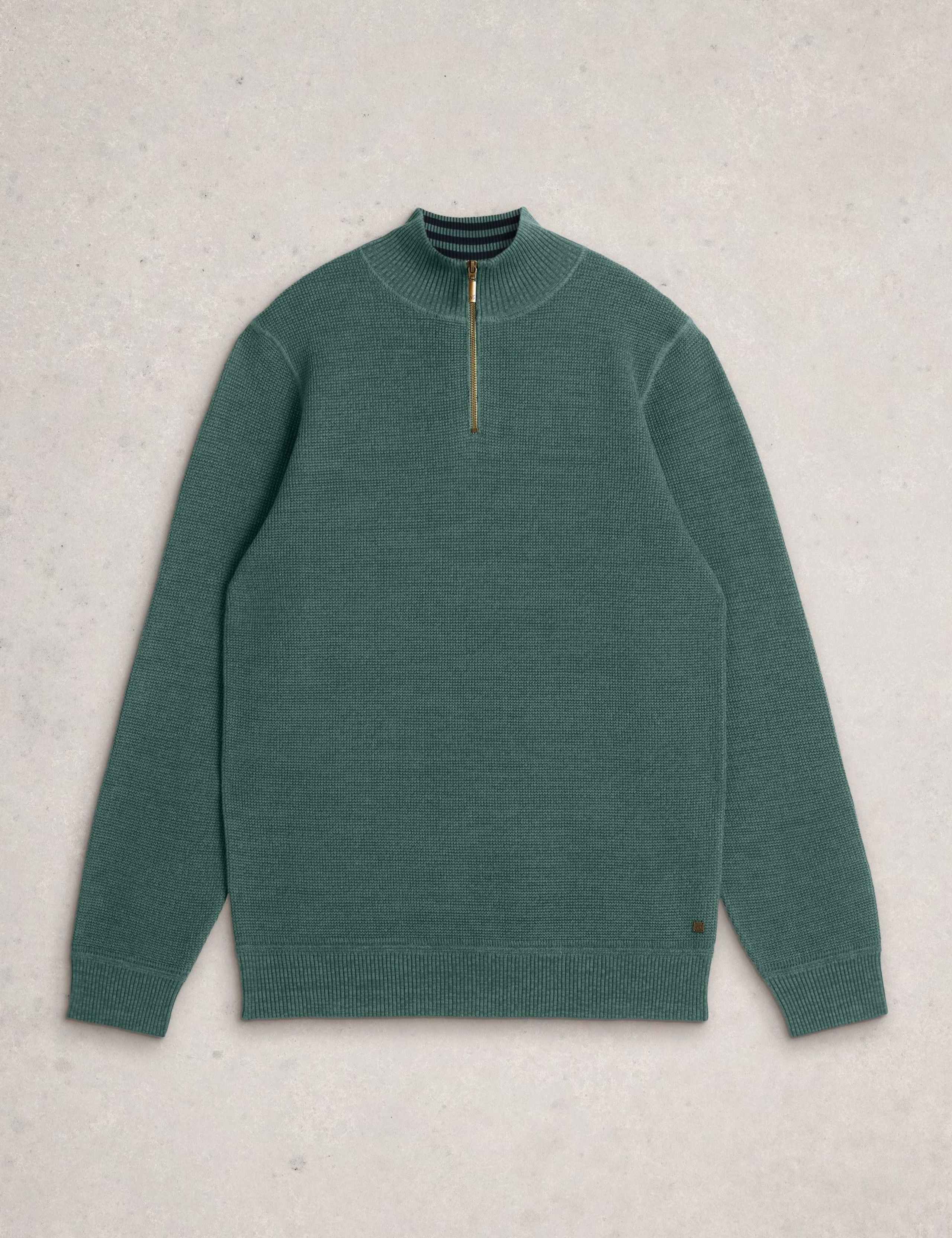 Pure Cotton Textured Funnel Neck Jumper 2 of 6