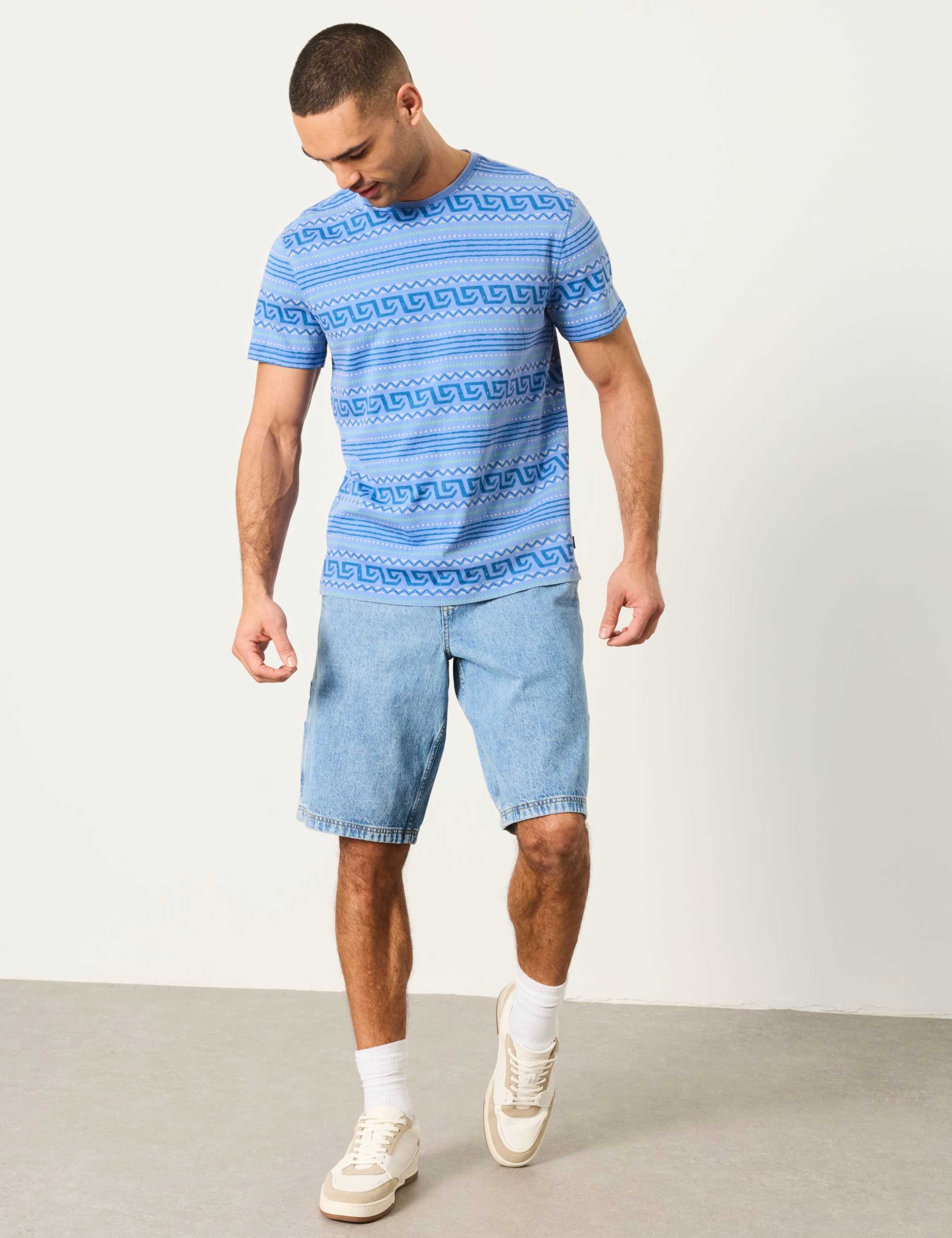 Pure Cotton Graphic Stripe T-Shirt 4 of 6