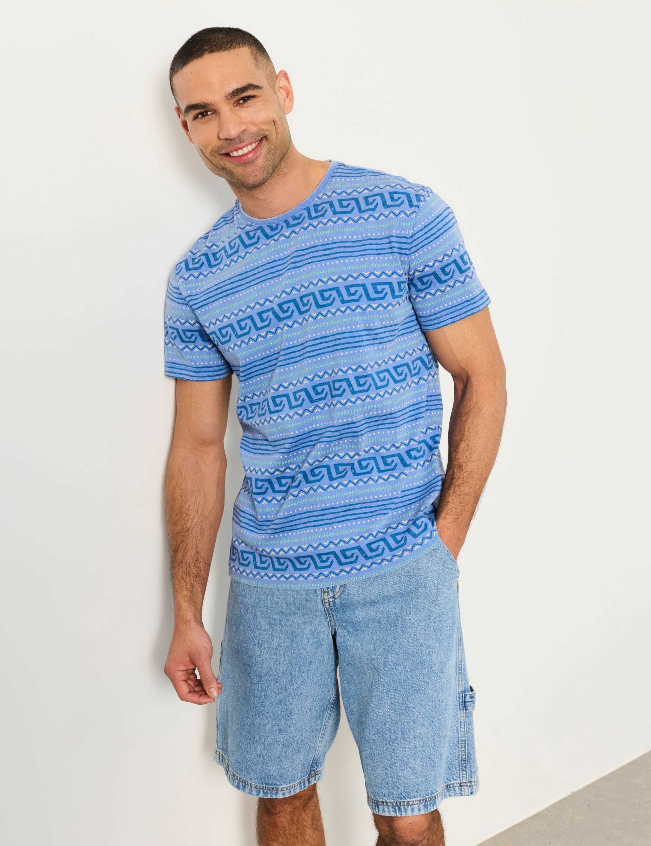 Pure Cotton Graphic Stripe T-Shirt 6 of 6