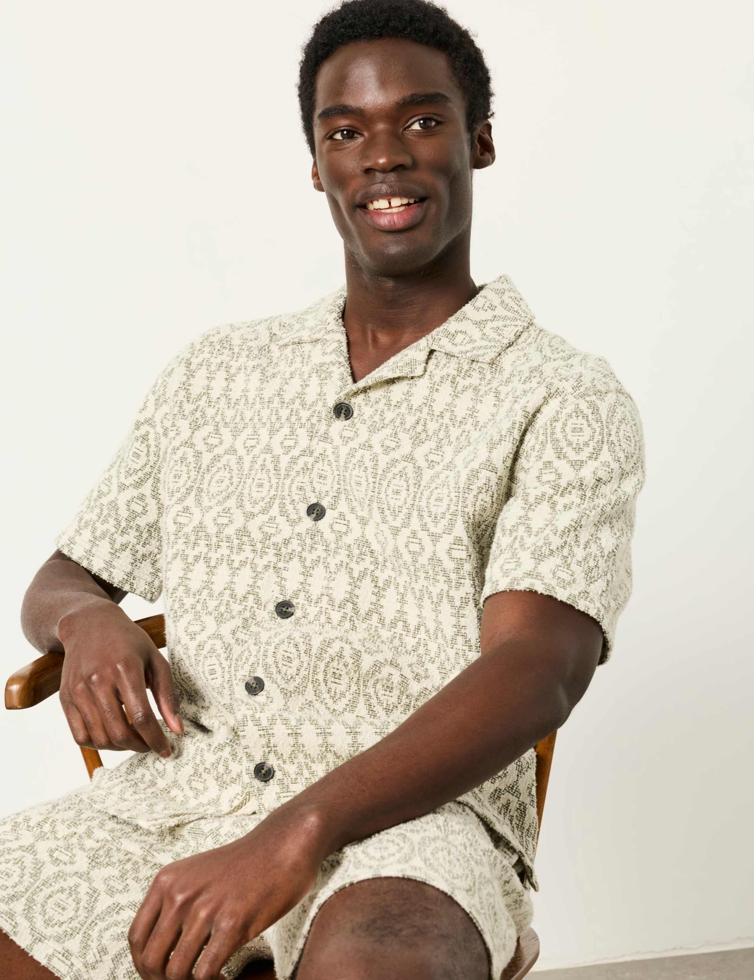 Regular Fit Jacquard Short Sleeve Shirt 5 of 6