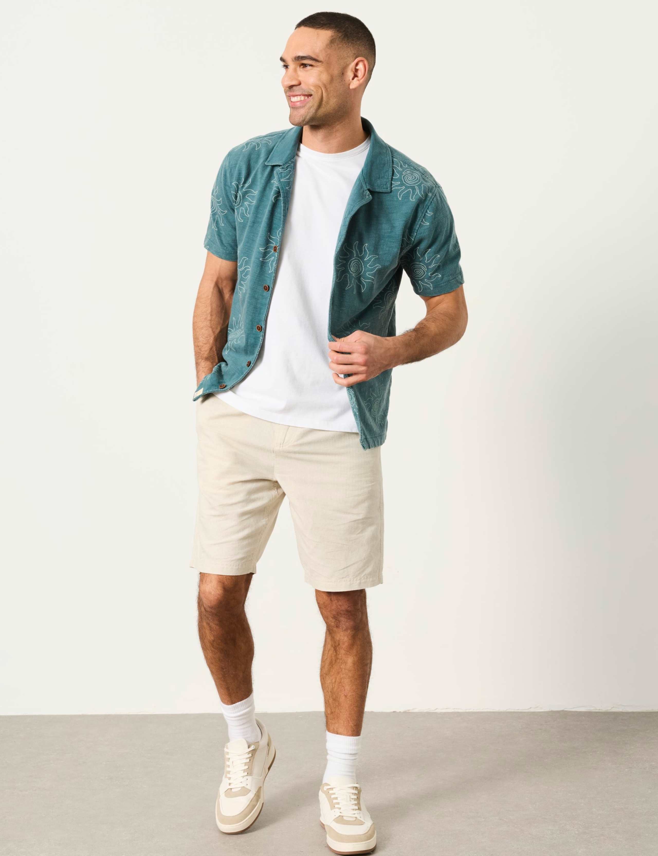Pure Cotton Sun Print Short Sleeve Shirt 4 of 6