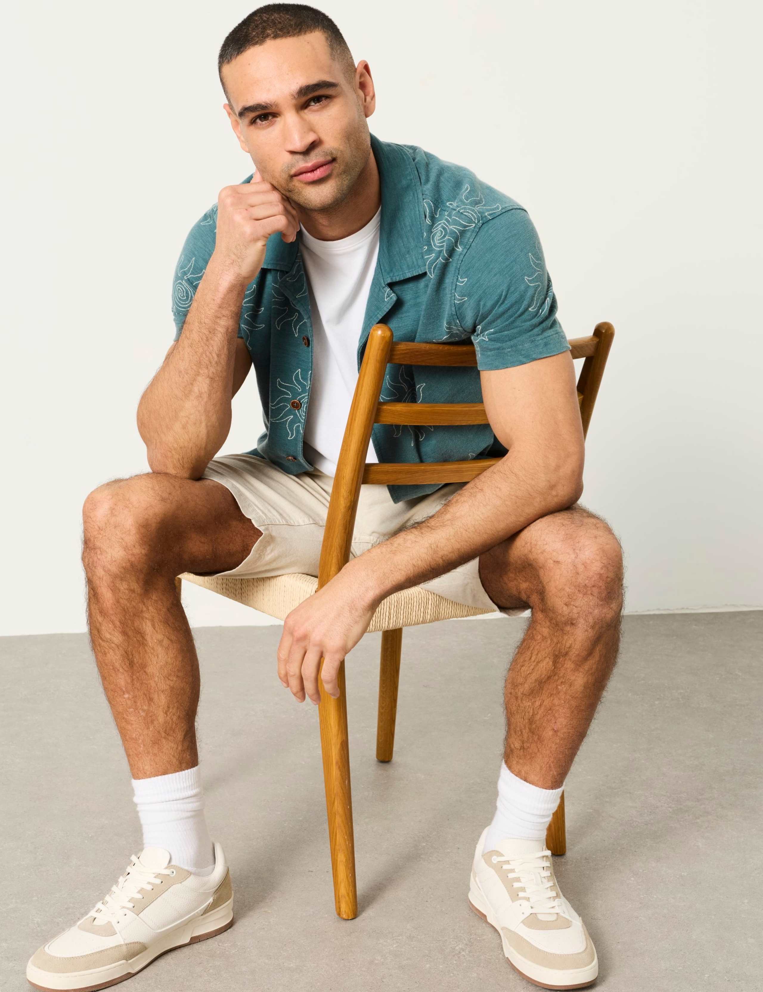 Pure Cotton Sun Print Short Sleeve Shirt 6 of 6