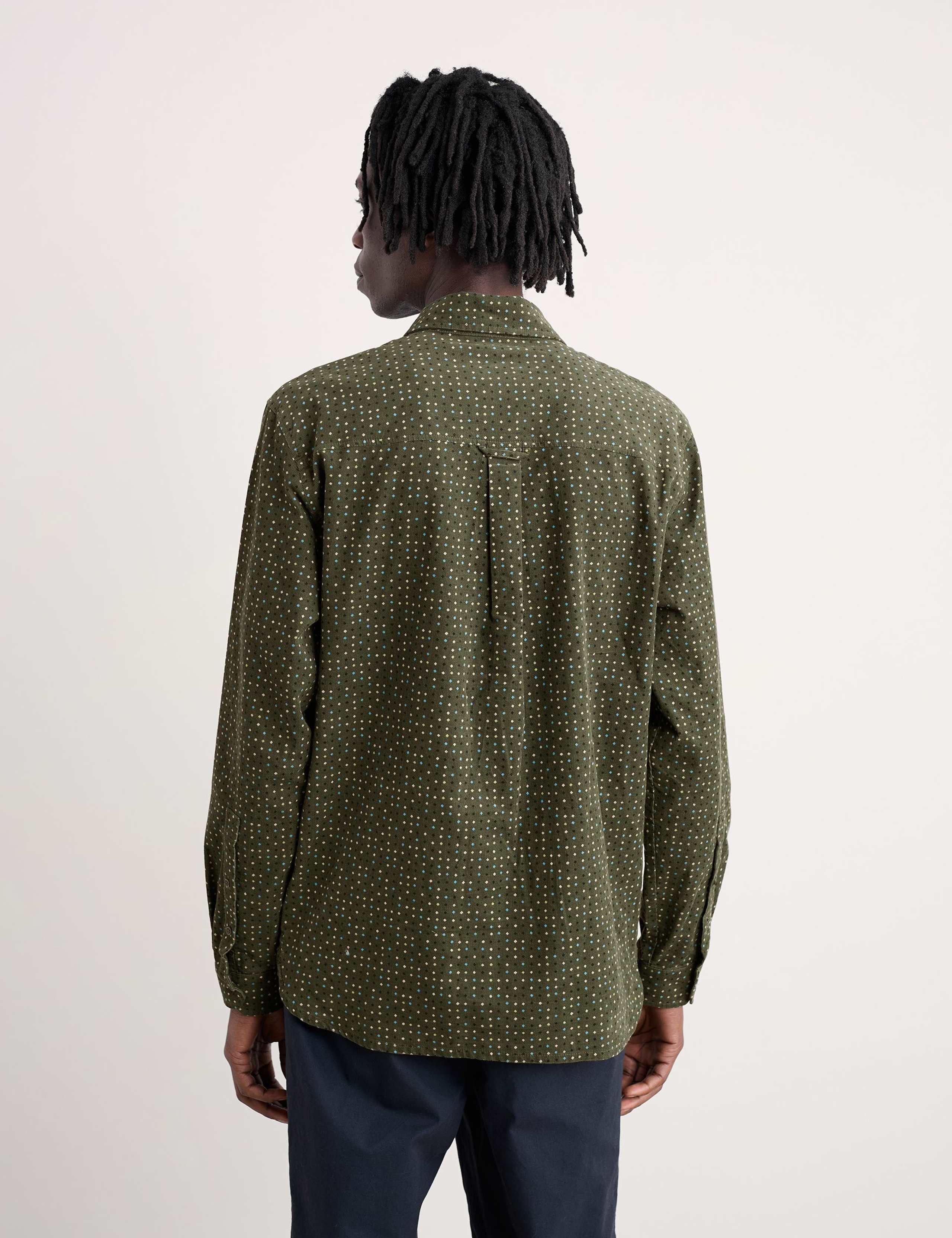 Regular Fit Pure Cotton Dot Print Shirt 3 of 4