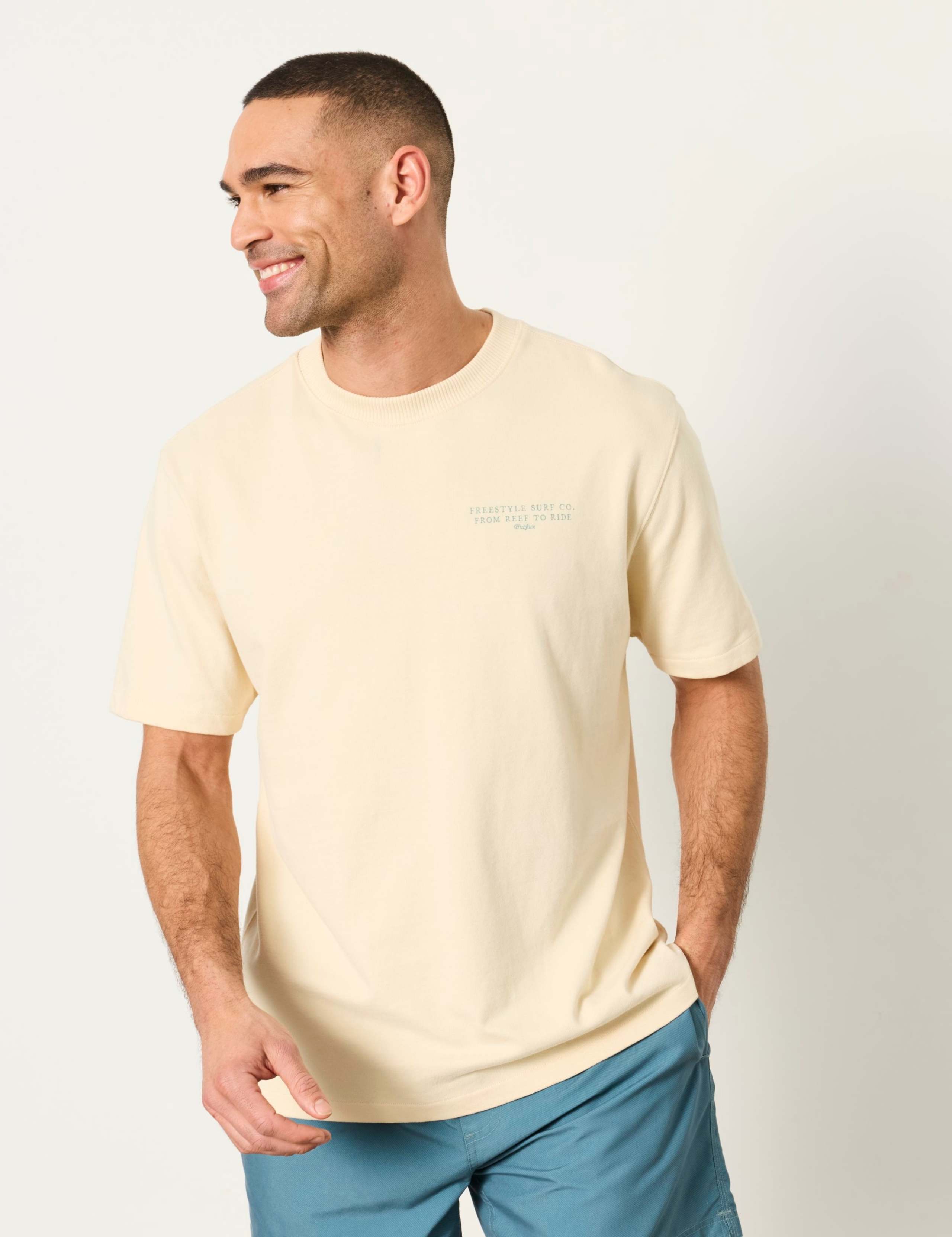 Pure Cotton Surf Back Graphic T-Shirt 1 of 7