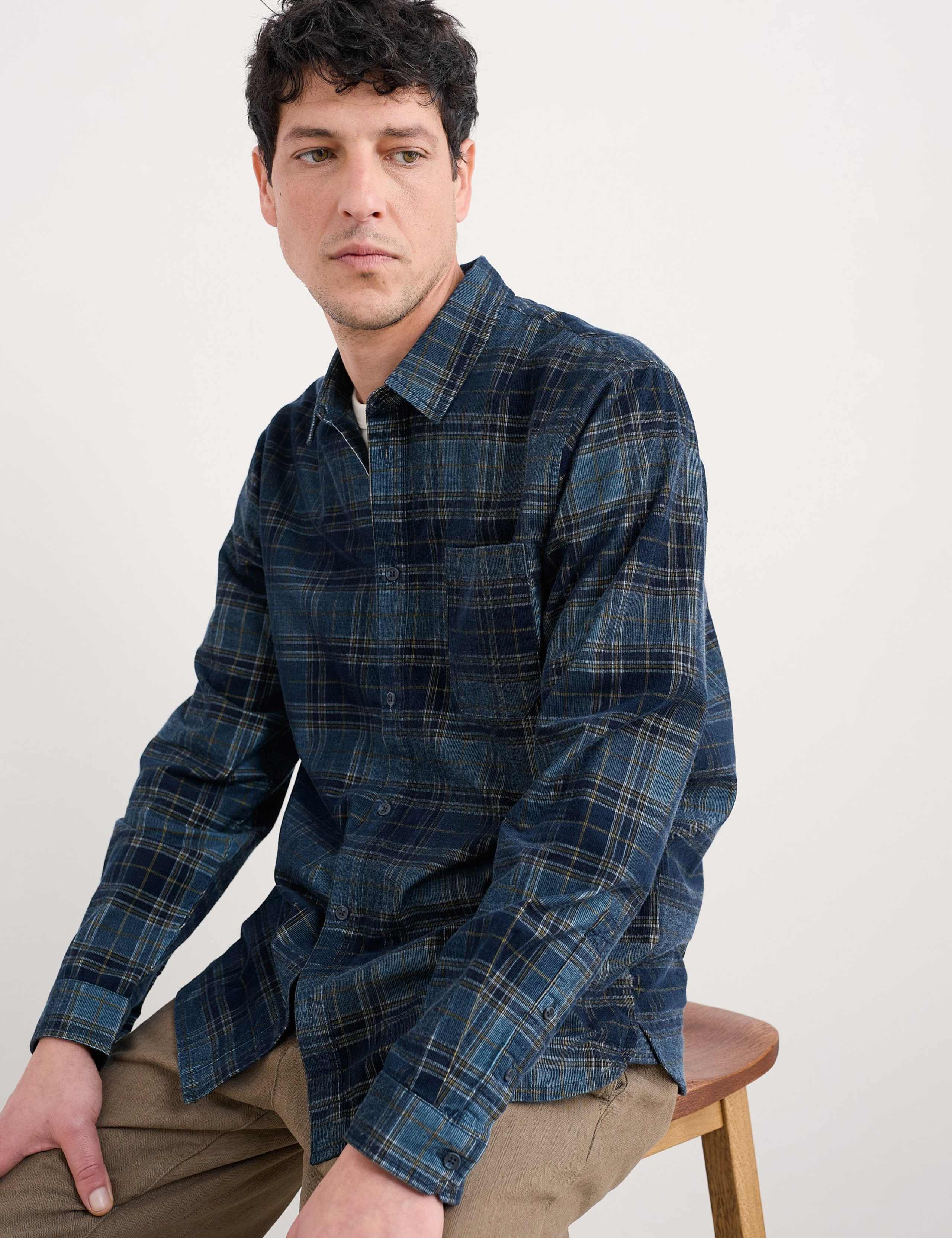 Regular Fit Corduroy Checked Shirt 3 of 5