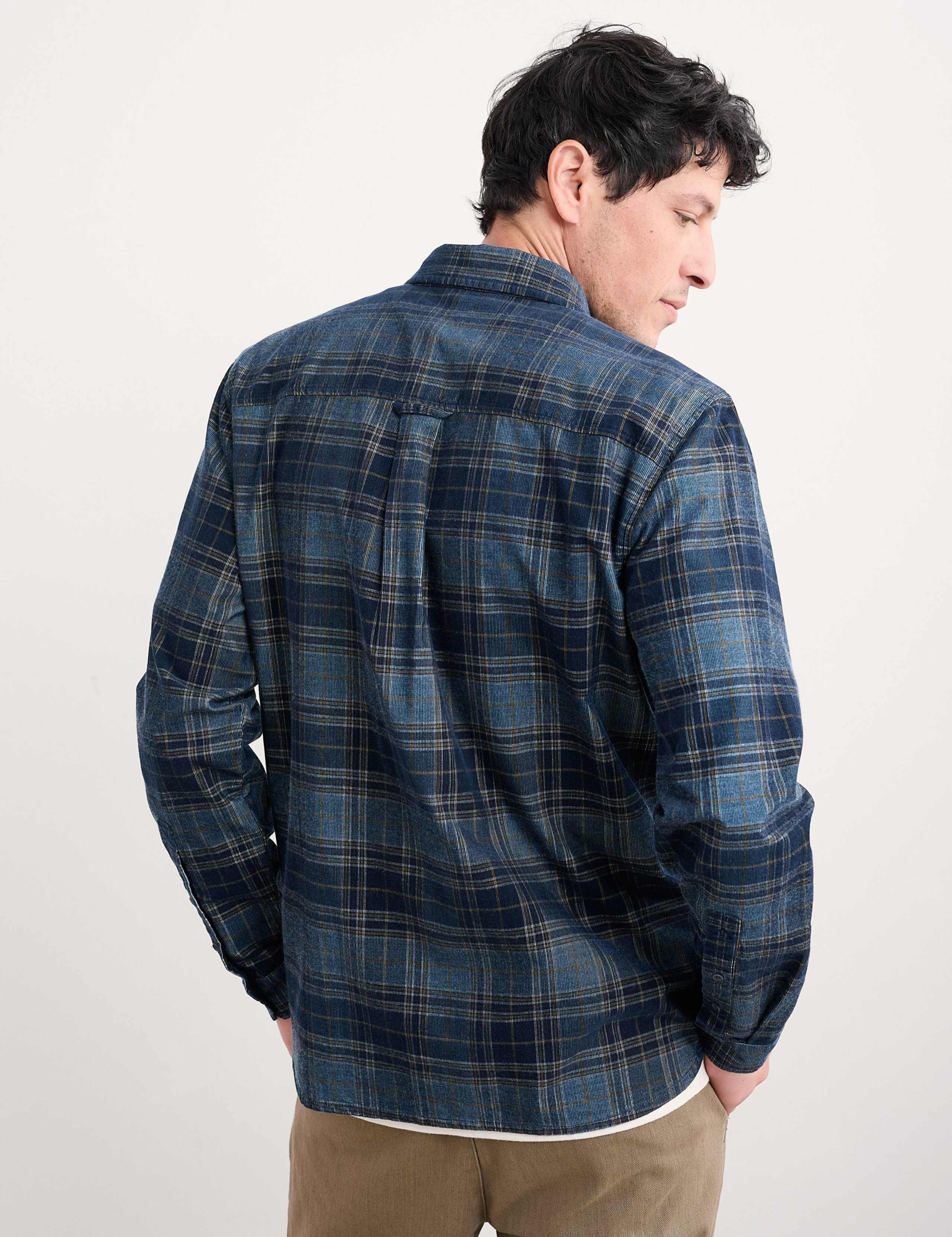 Regular Fit Corduroy Checked Shirt 4 of 5