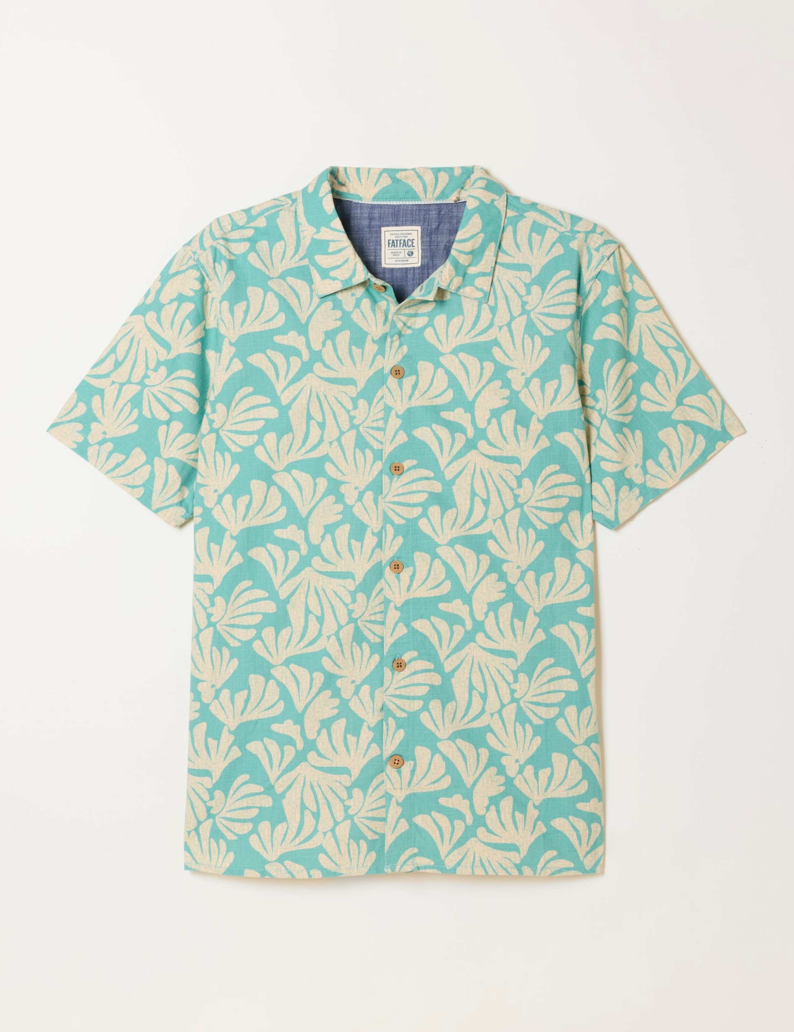 Pure Cotton Coral Print Short Sleeve Shirt 2 of 6