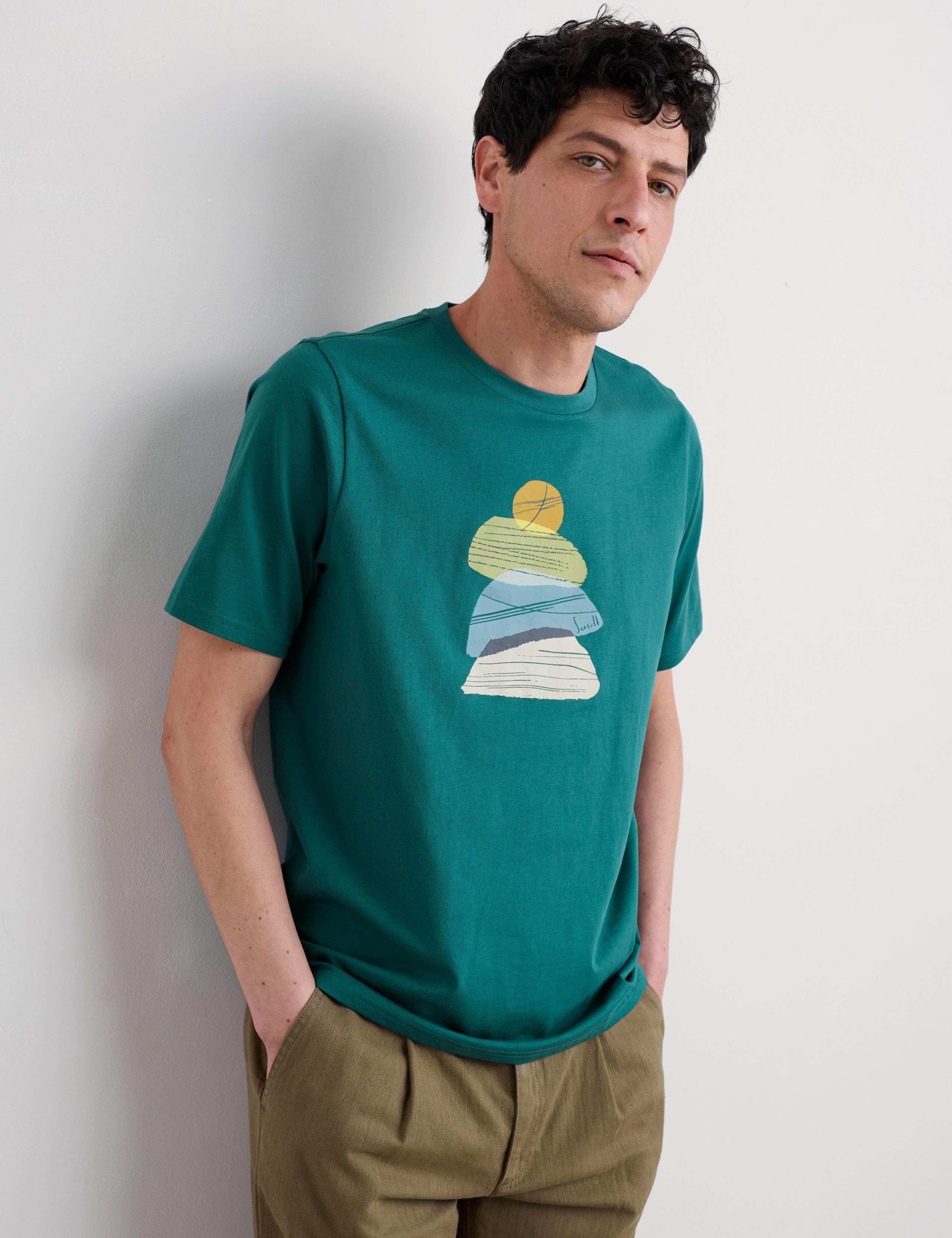 Pure Cotton Stone Sculpture Graphic T-Shirt 4 of 5