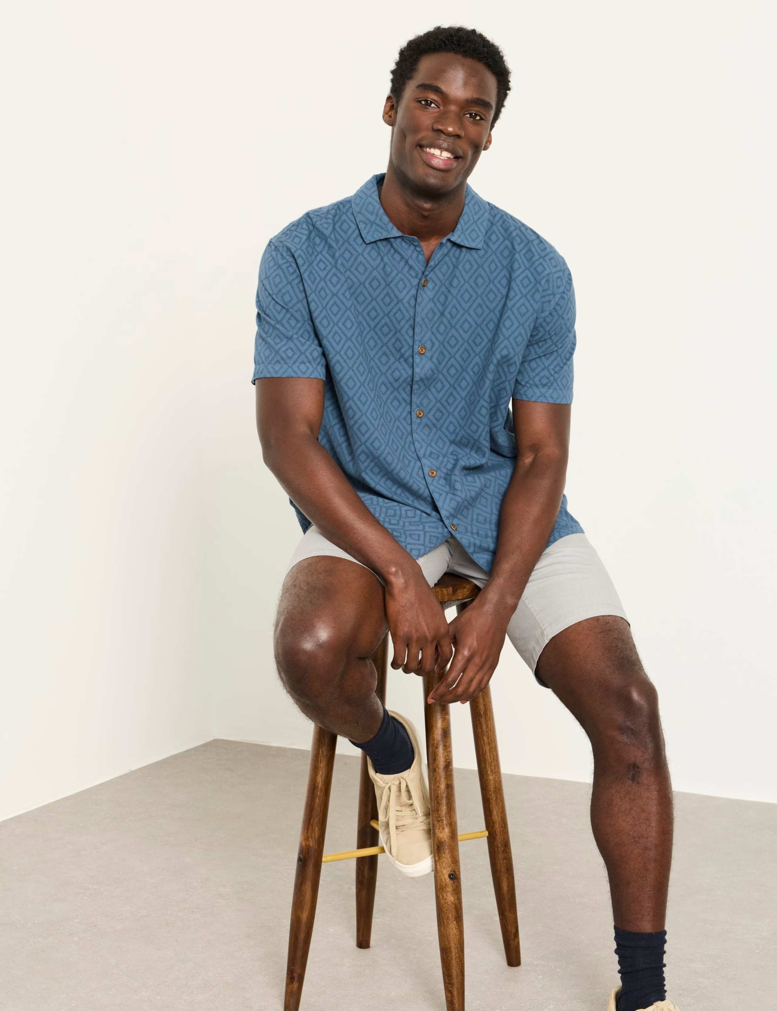 Relaxed Fit Embroidered Short Sleeve Shirt 6 of 6