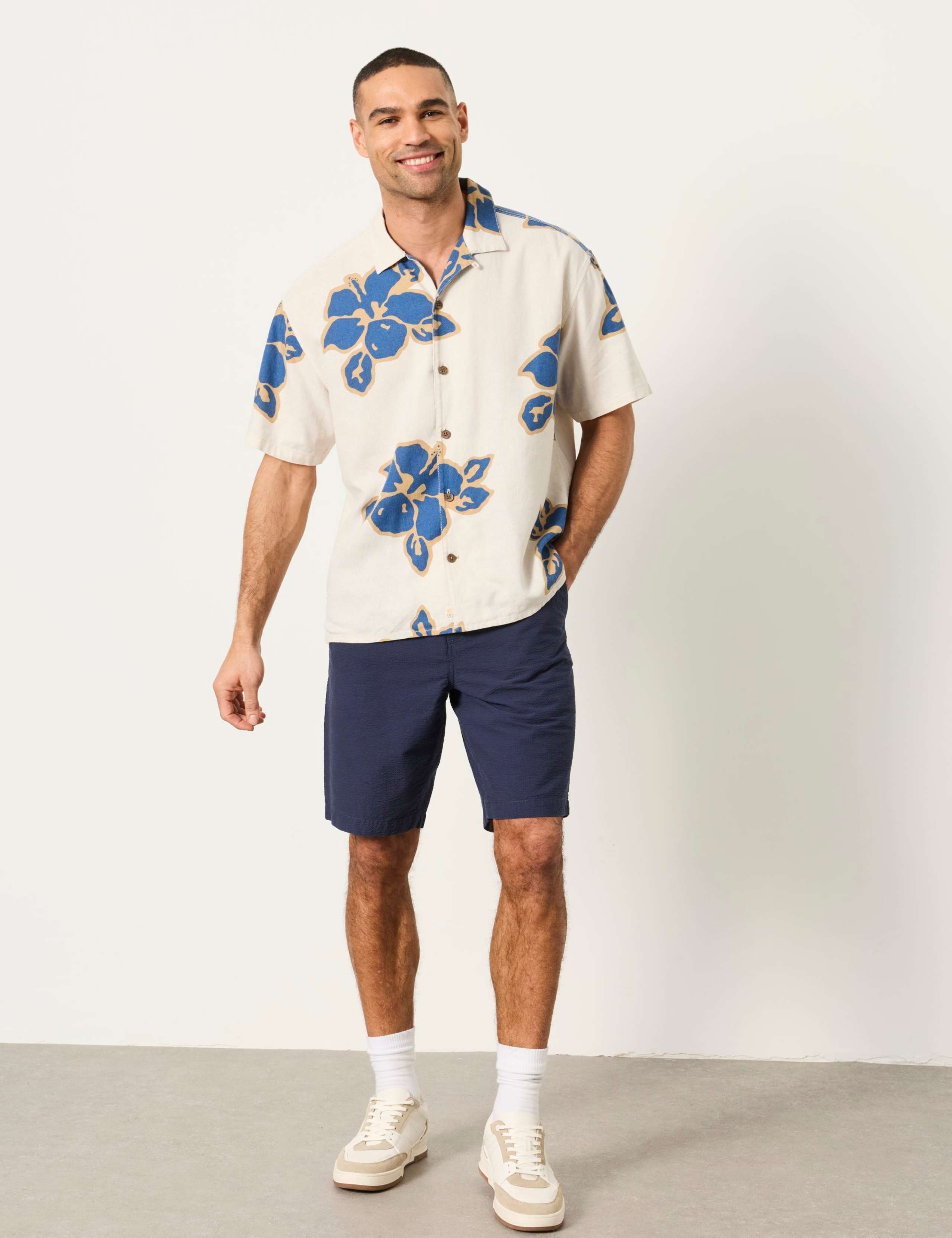 Relaxed Fit Linen Rich Floral Shirt 4 of 6
