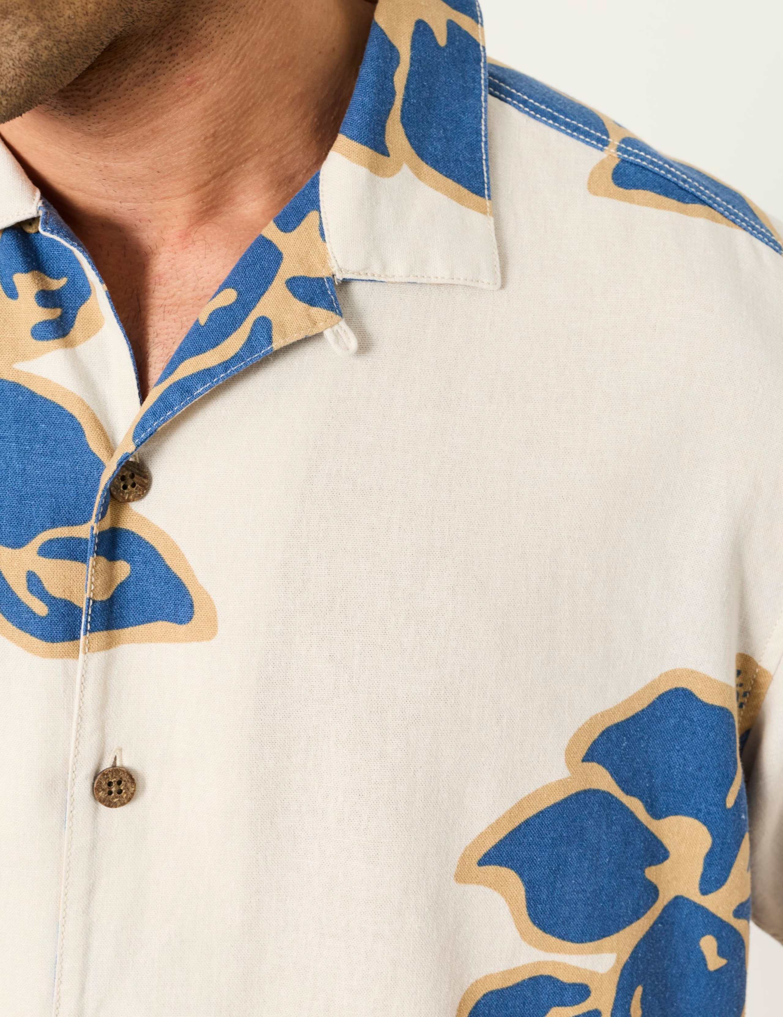 Relaxed Fit Linen Rich Floral Shirt 5 of 6