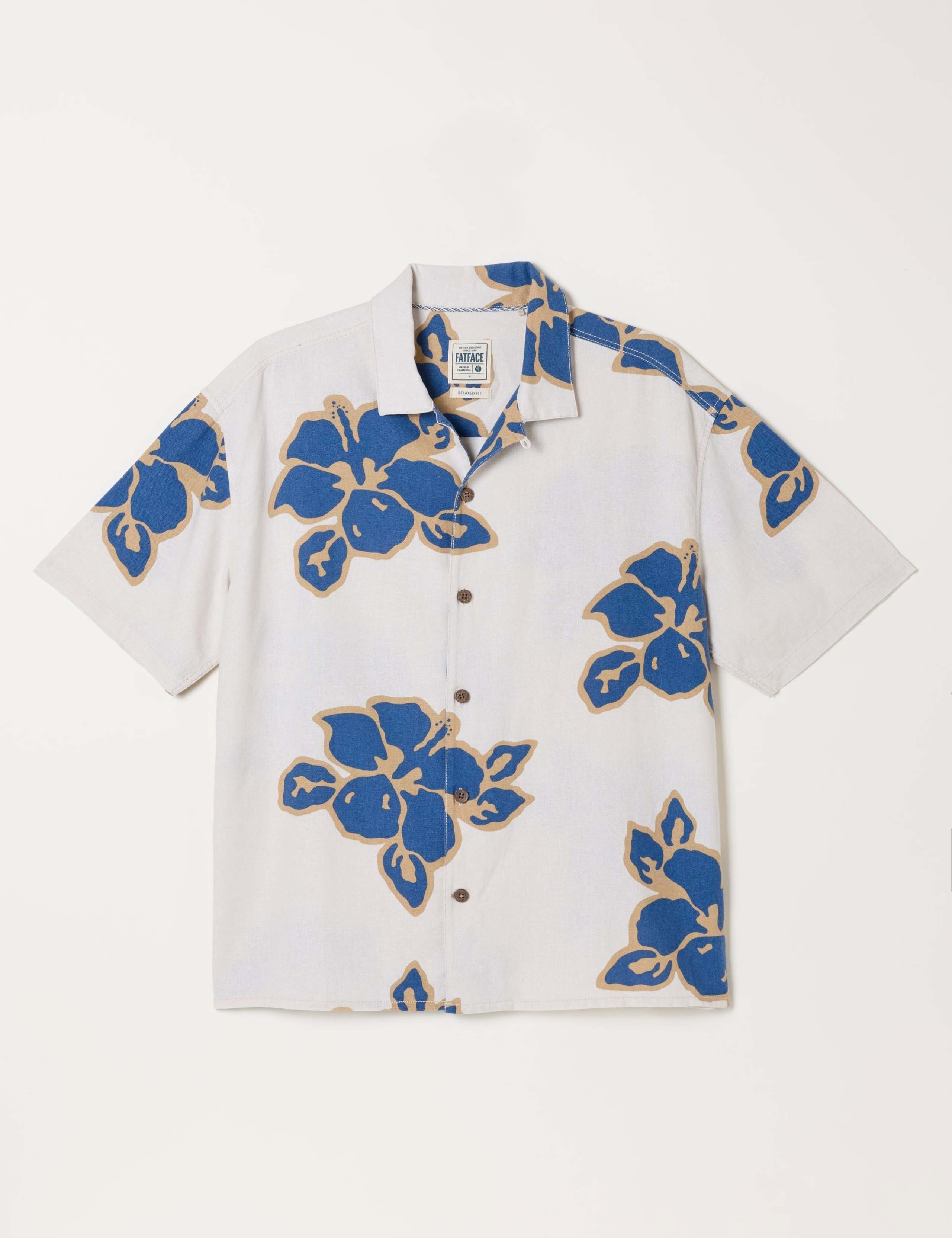 Relaxed Fit Linen Rich Floral Shirt 2 of 6