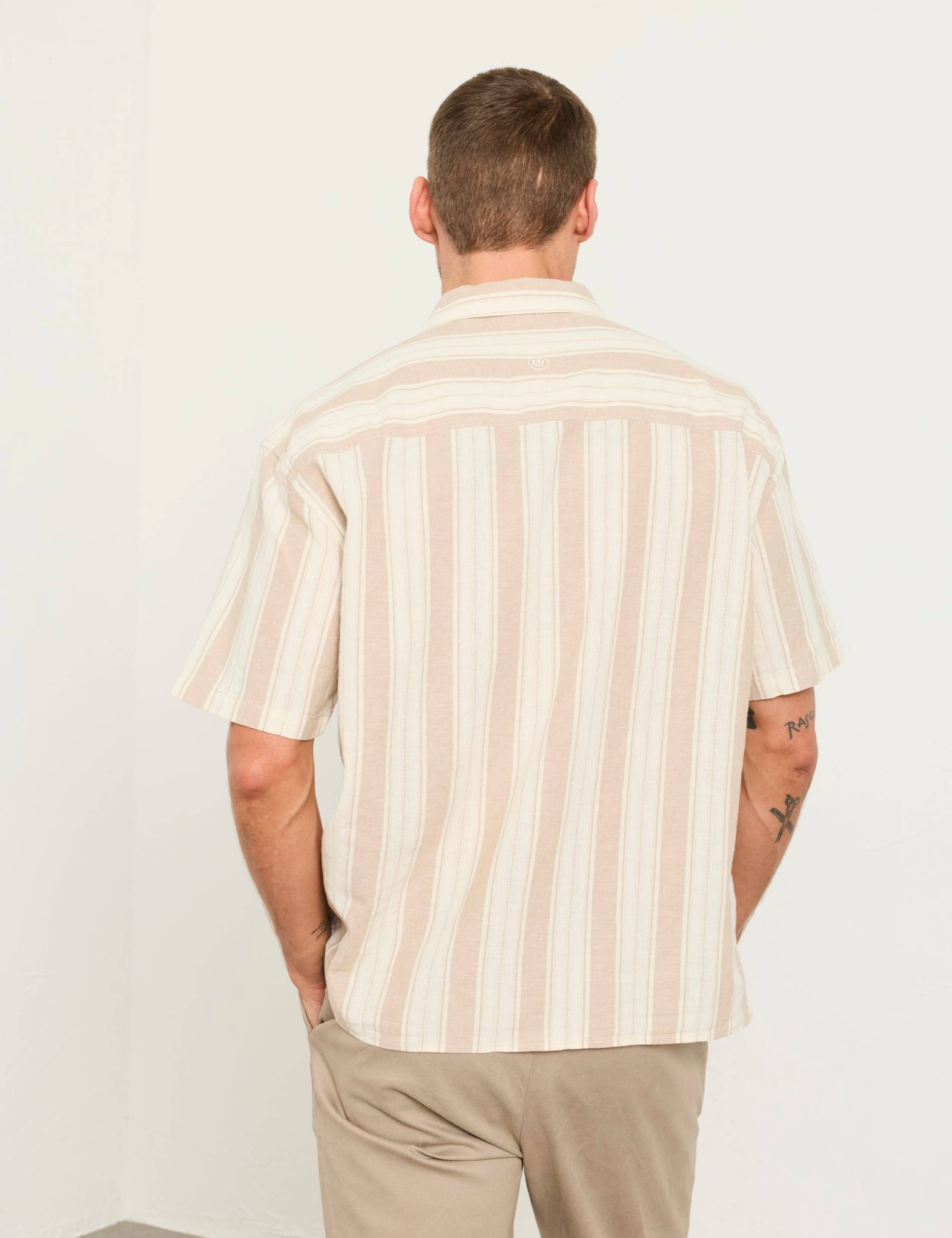 Linen Cotton Blend Striped Shirt 3 of 6