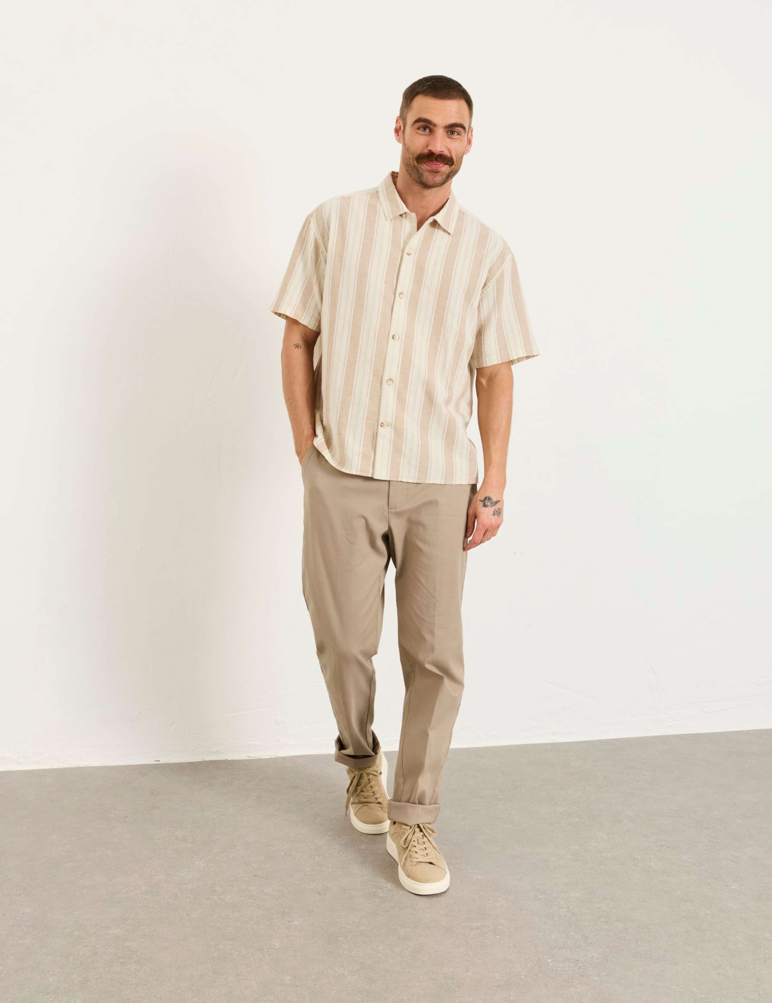 Linen Cotton Blend Striped Shirt 4 of 6