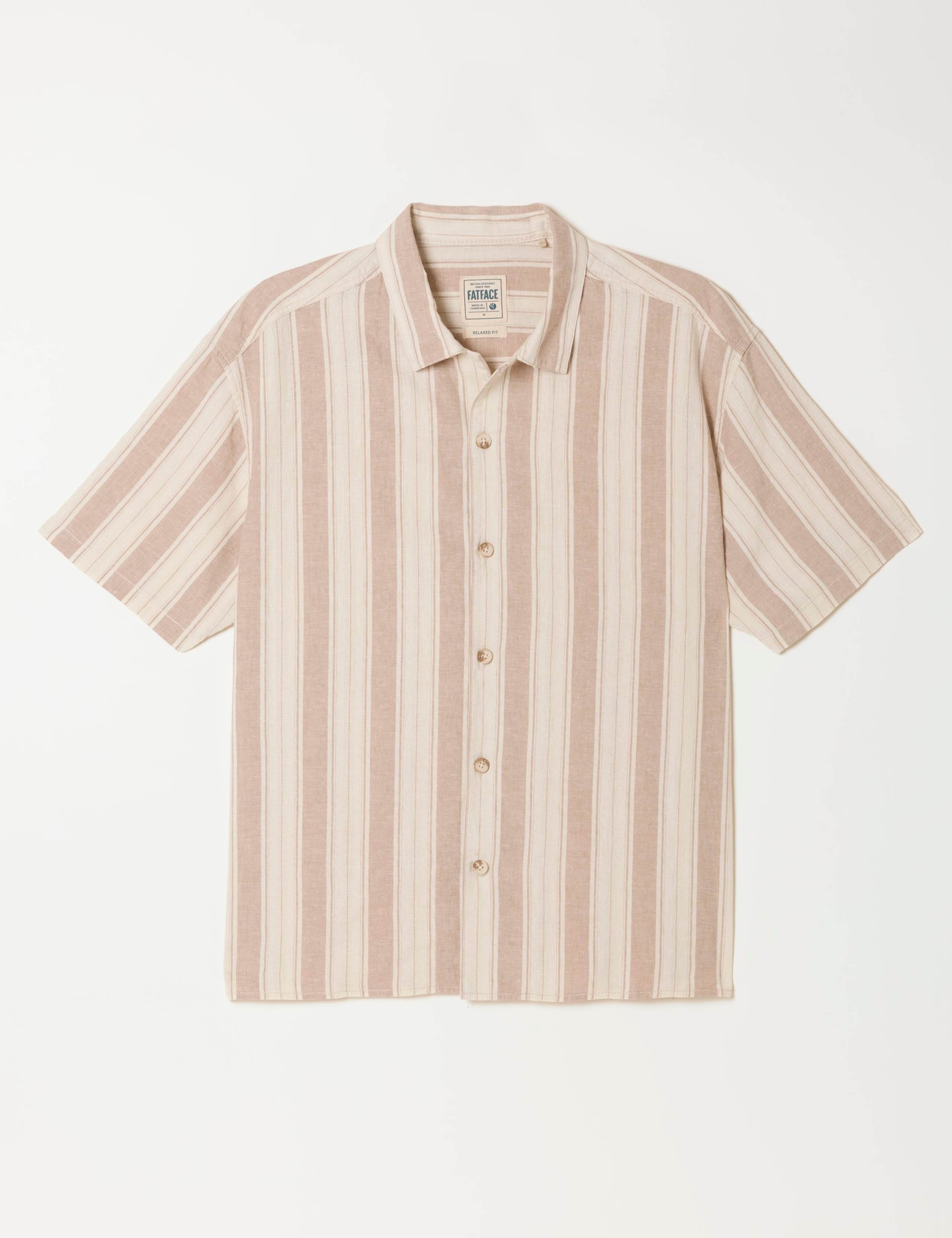 Linen Cotton Blend Striped Shirt 2 of 6
