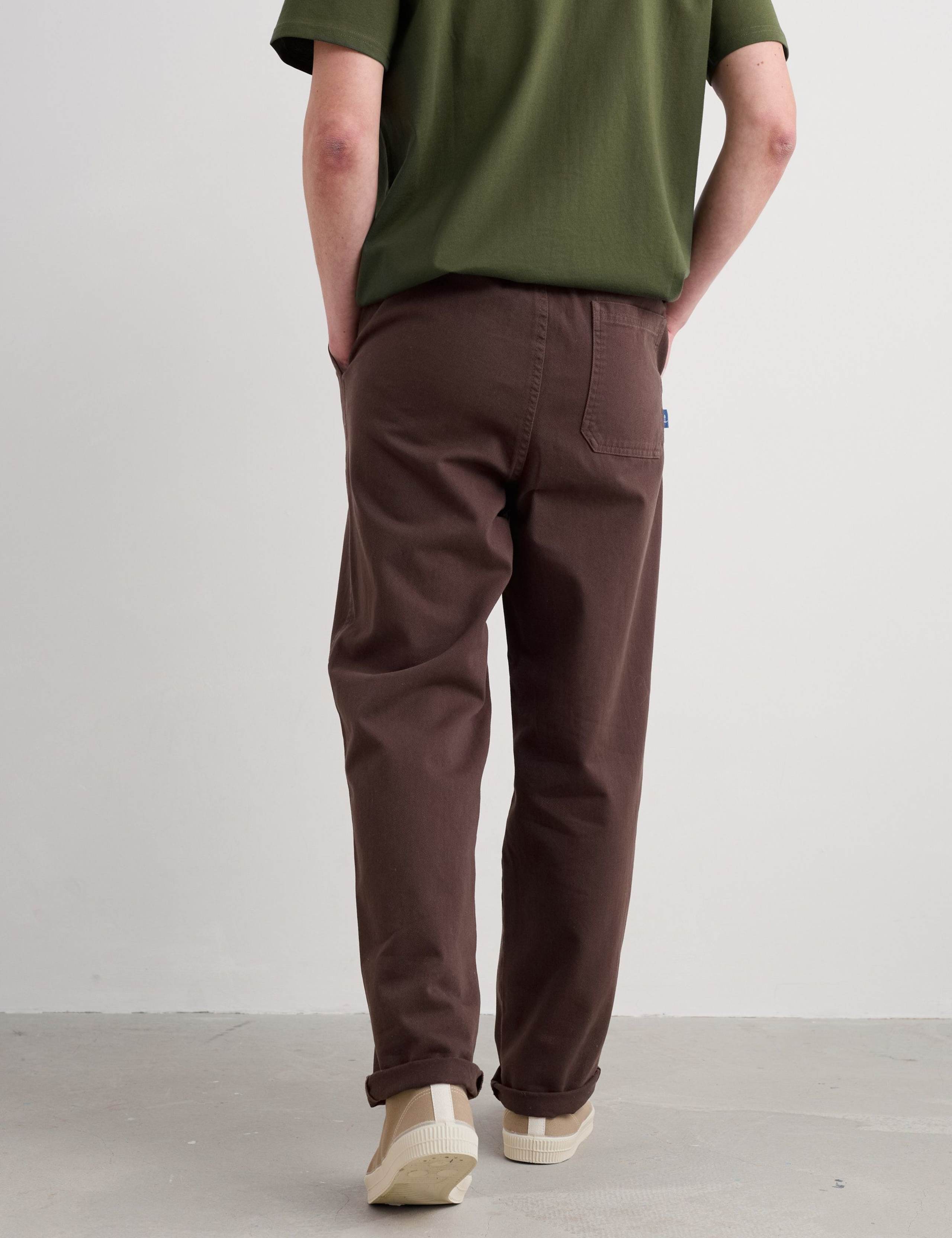 Regular Fit Pure Cotton Elasticated Waist Trousers 3 of 5