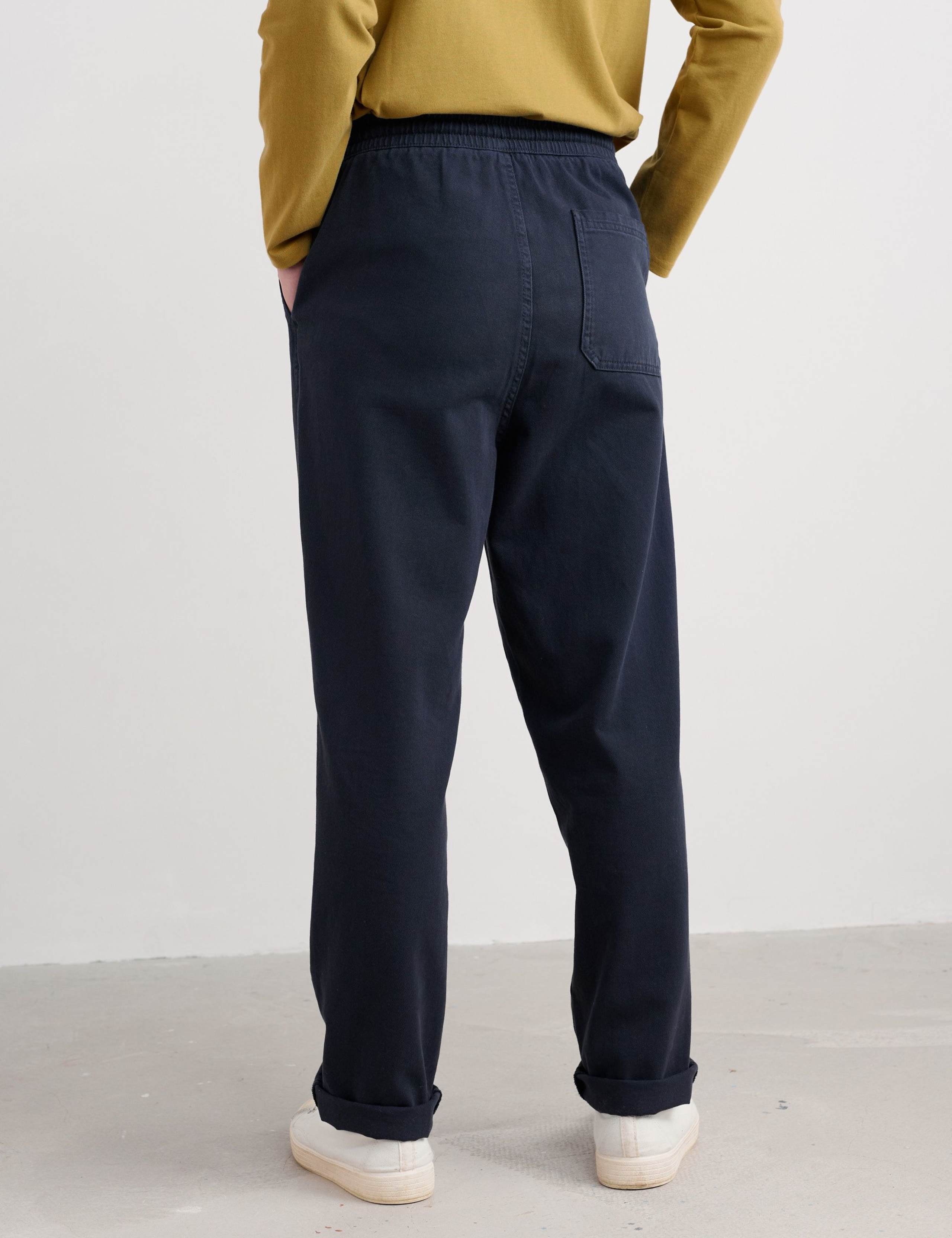 Regular Fit Pure Cotton Elasticated Waist Trousers 3 of 5