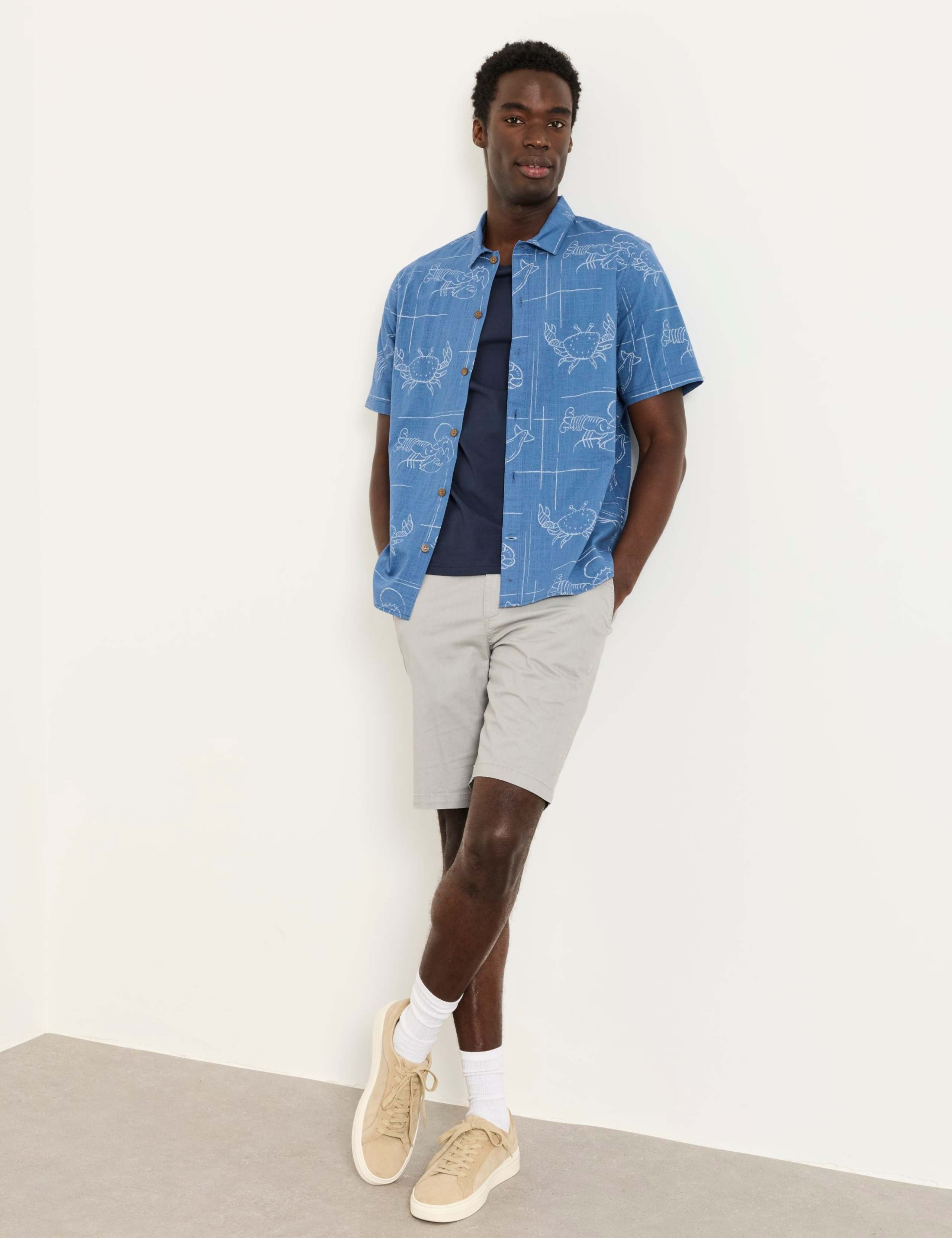 Regular Fit Seafood Print Short Sleeve Shirt 3 of 6