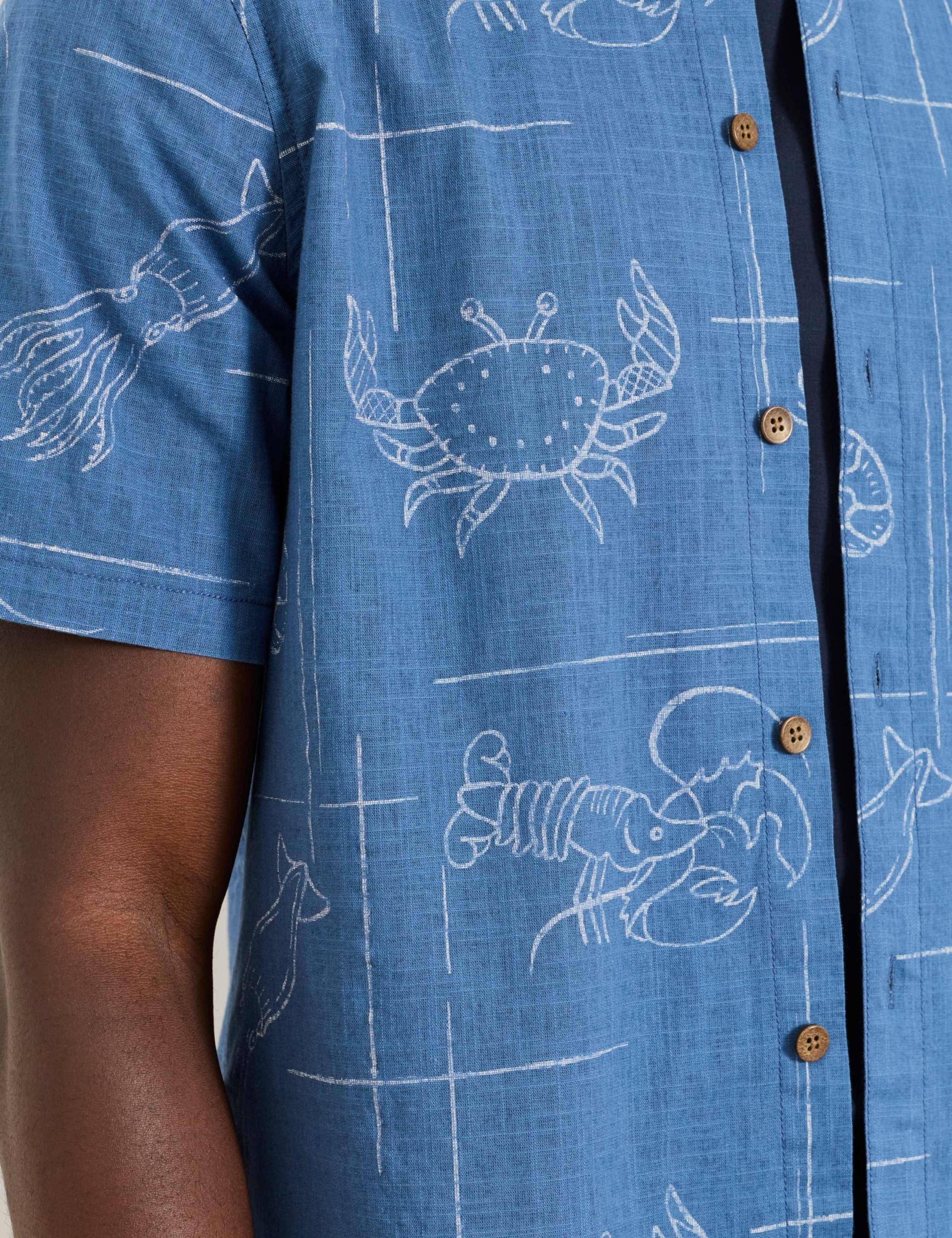 Regular Fit Seafood Print Short Sleeve Shirt 6 of 6