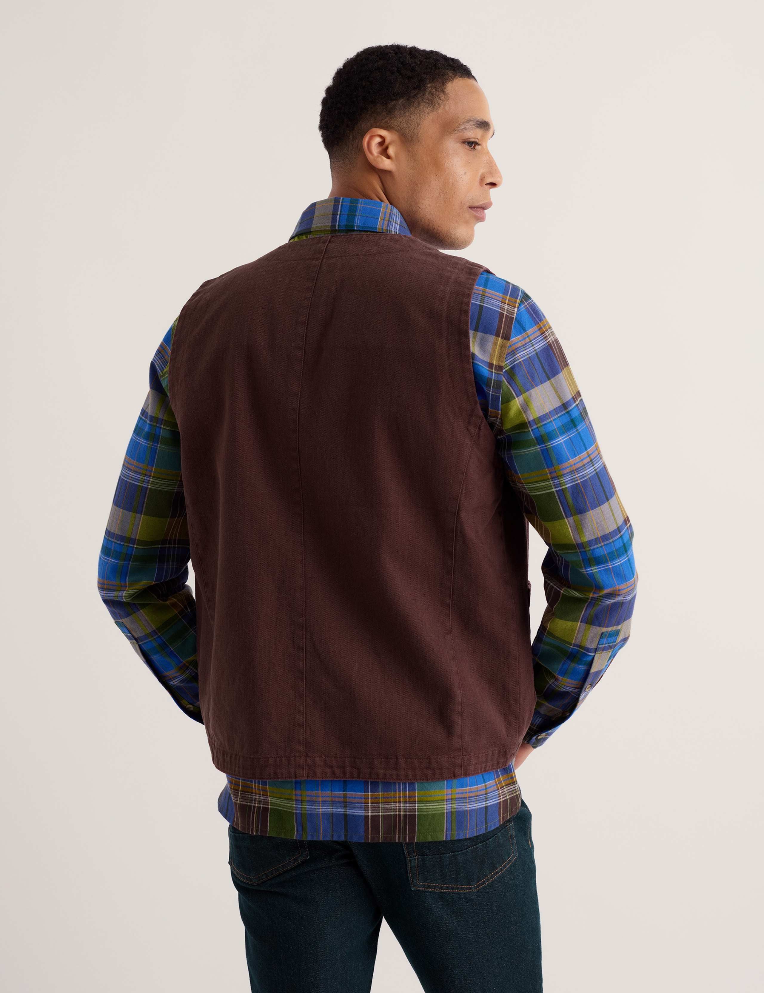 Linen Rich Herringbone Waistcoat 4 of 5