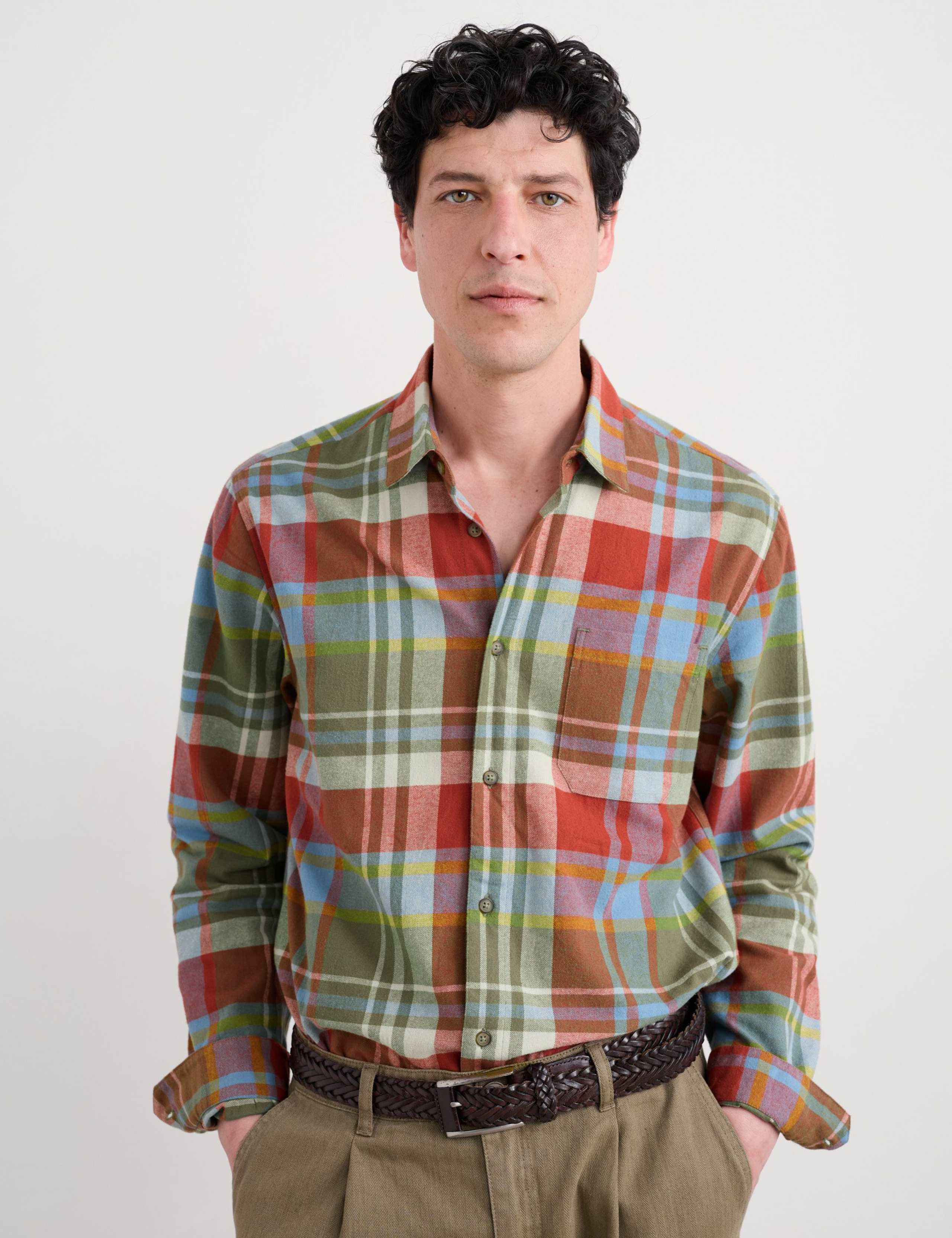 Relaxed Fit Pure Cotton Checked Flannel Shirt 4 of 5