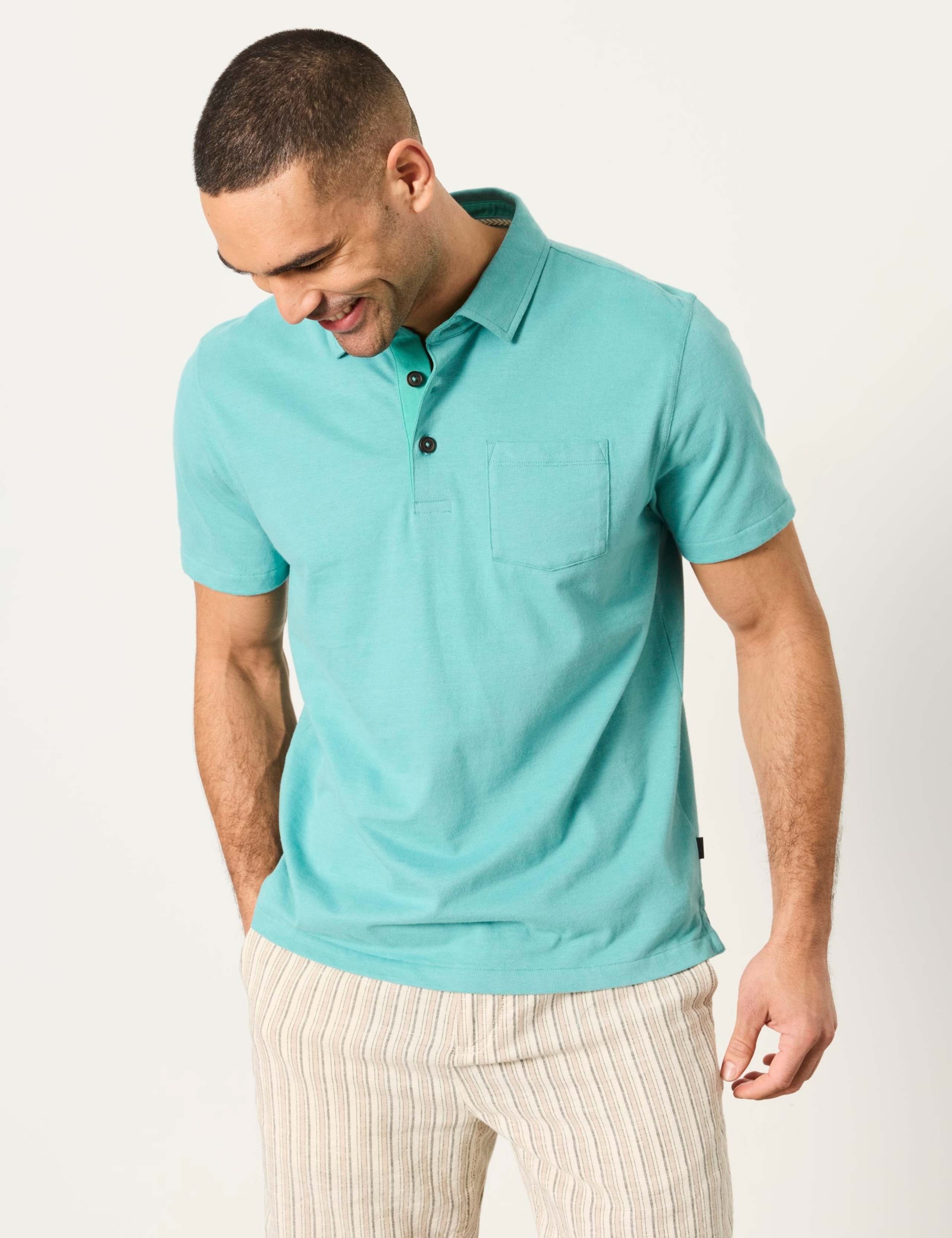 Pure Cotton Striped Polo Shirt 1 of 6