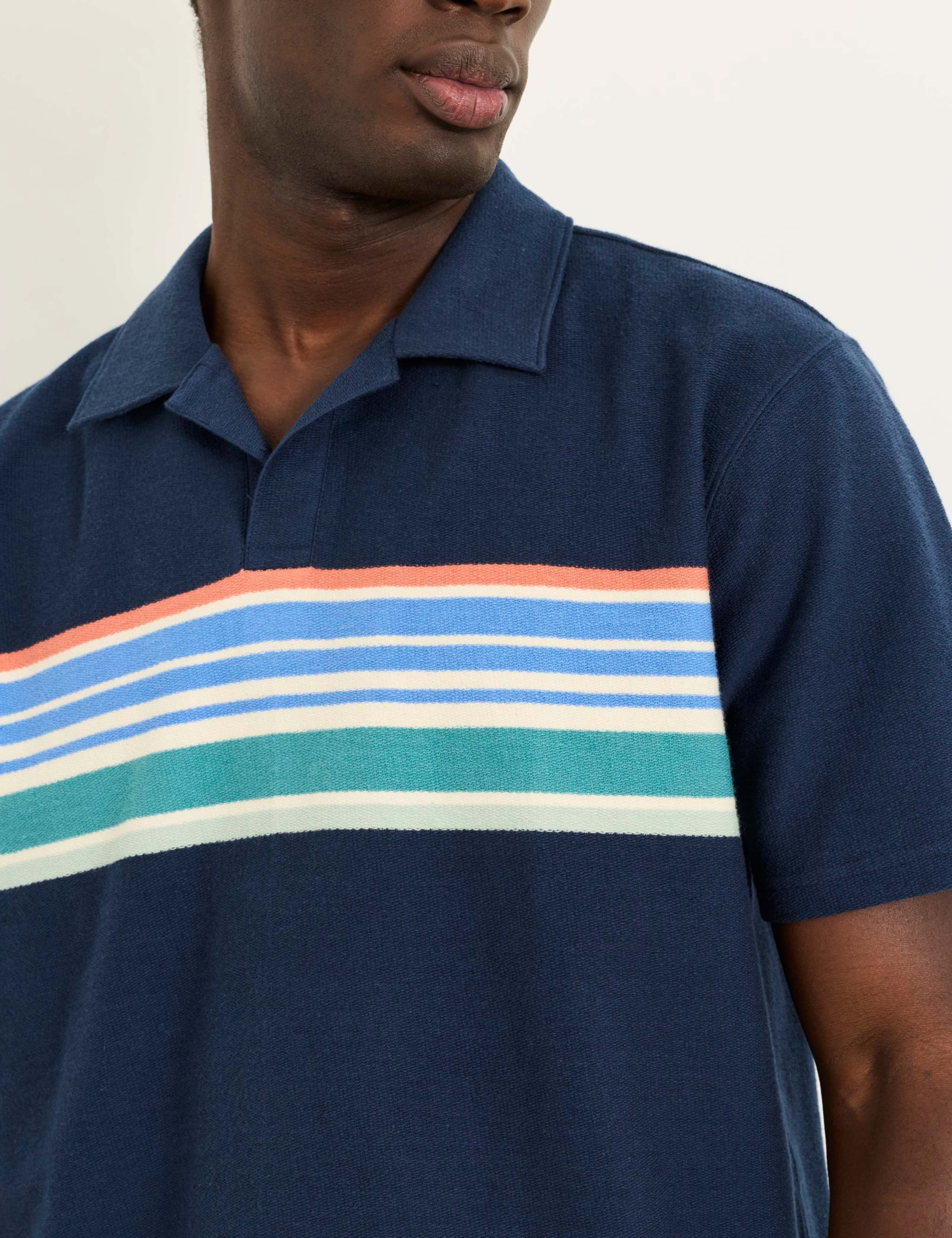 Pure Cotton Striped Polo Shirt 5 of 5