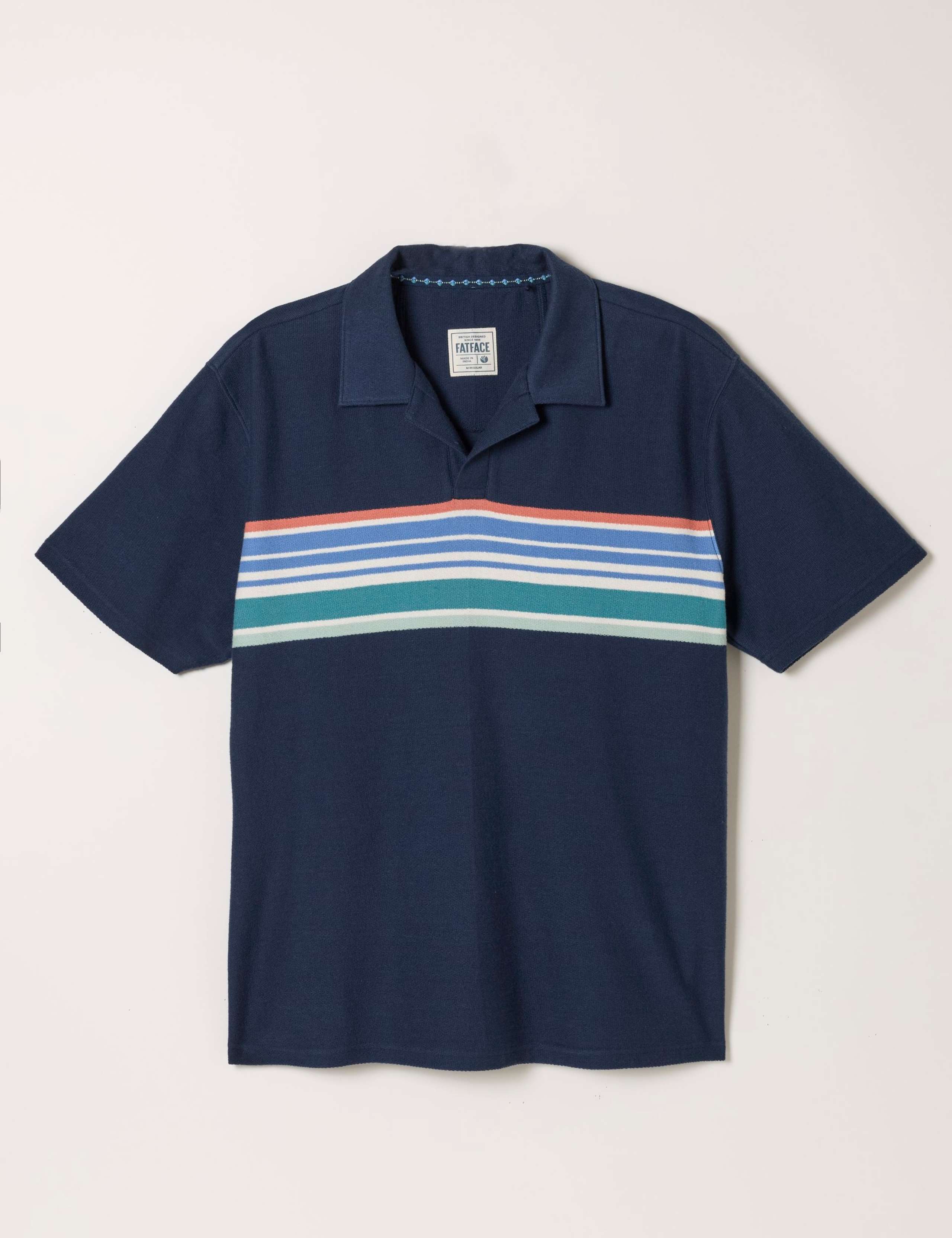 Pure Cotton Striped Polo Shirt 2 of 5