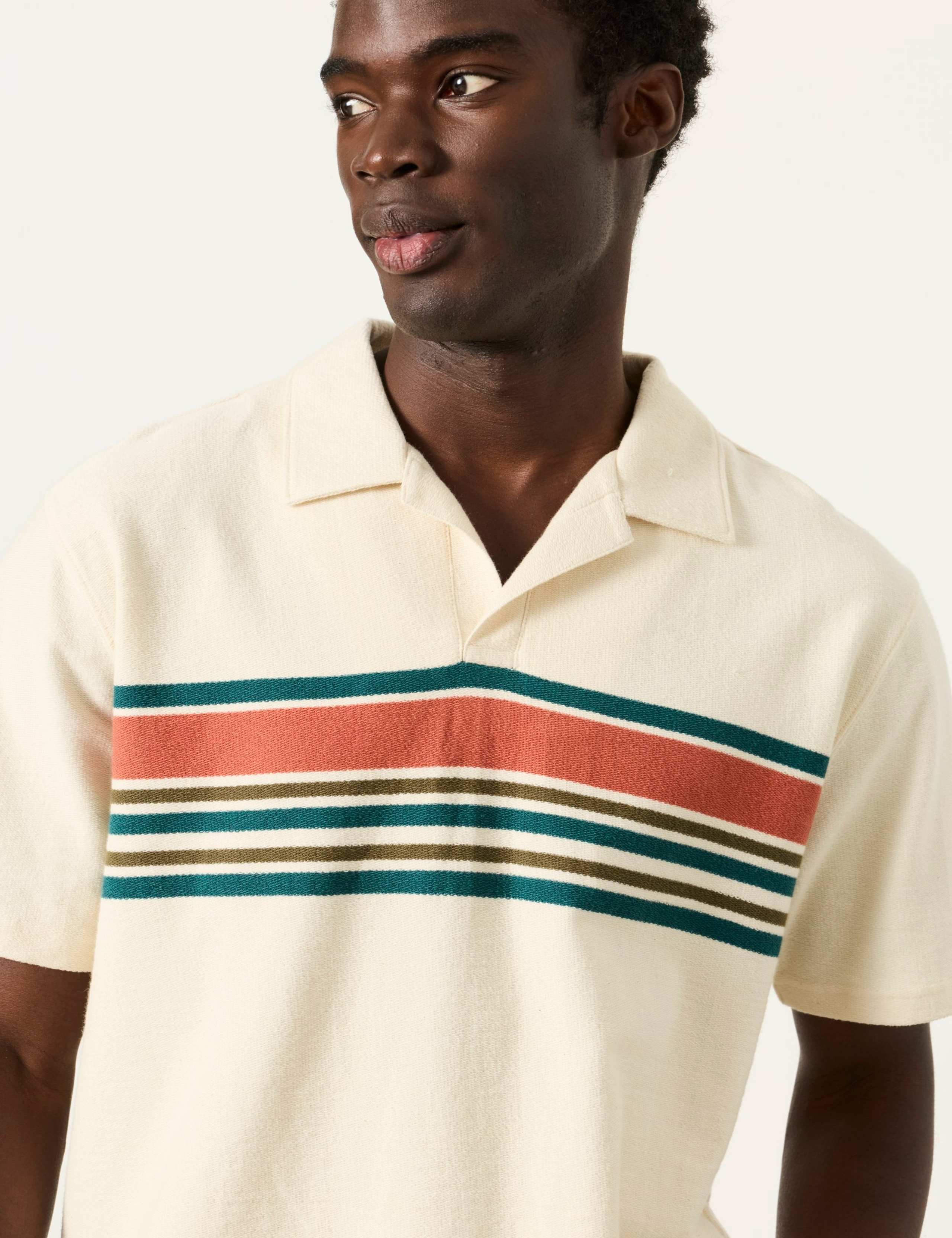 Pure Cotton Striped Polo Shirt 4 of 6