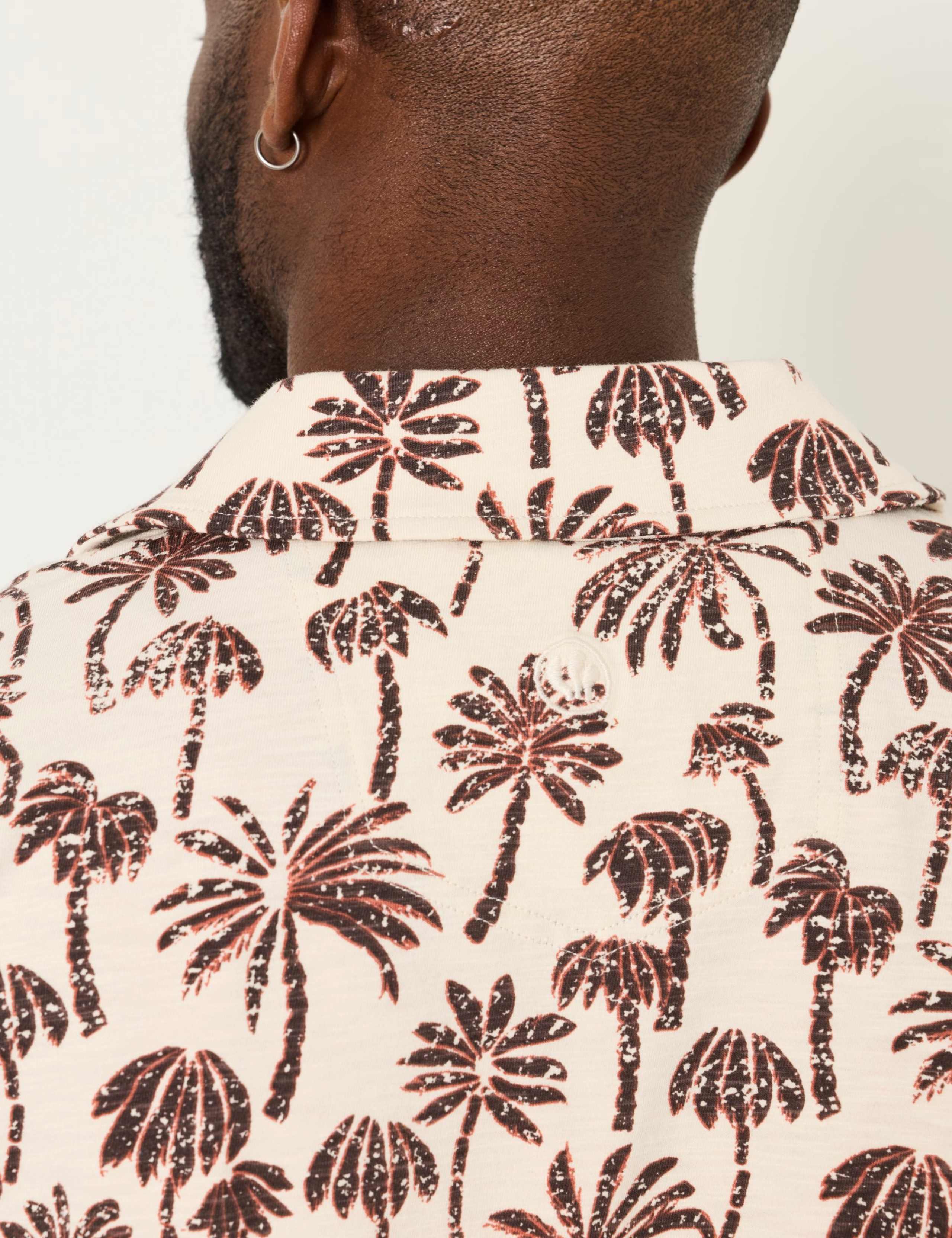 Regular Fit Pure Cotton Palm Print Shirt 4 of 6