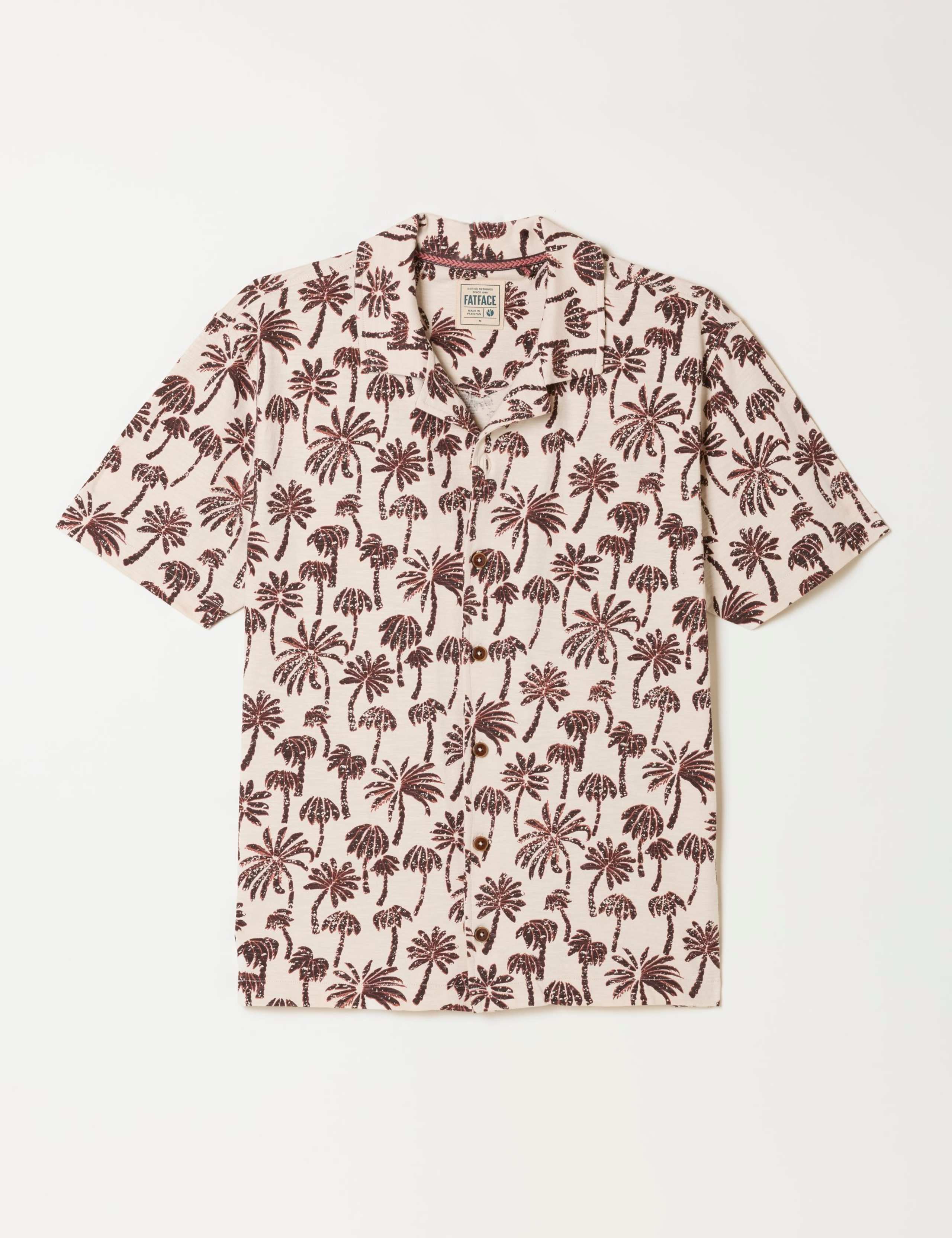Regular Fit Pure Cotton Palm Print Shirt 2 of 6