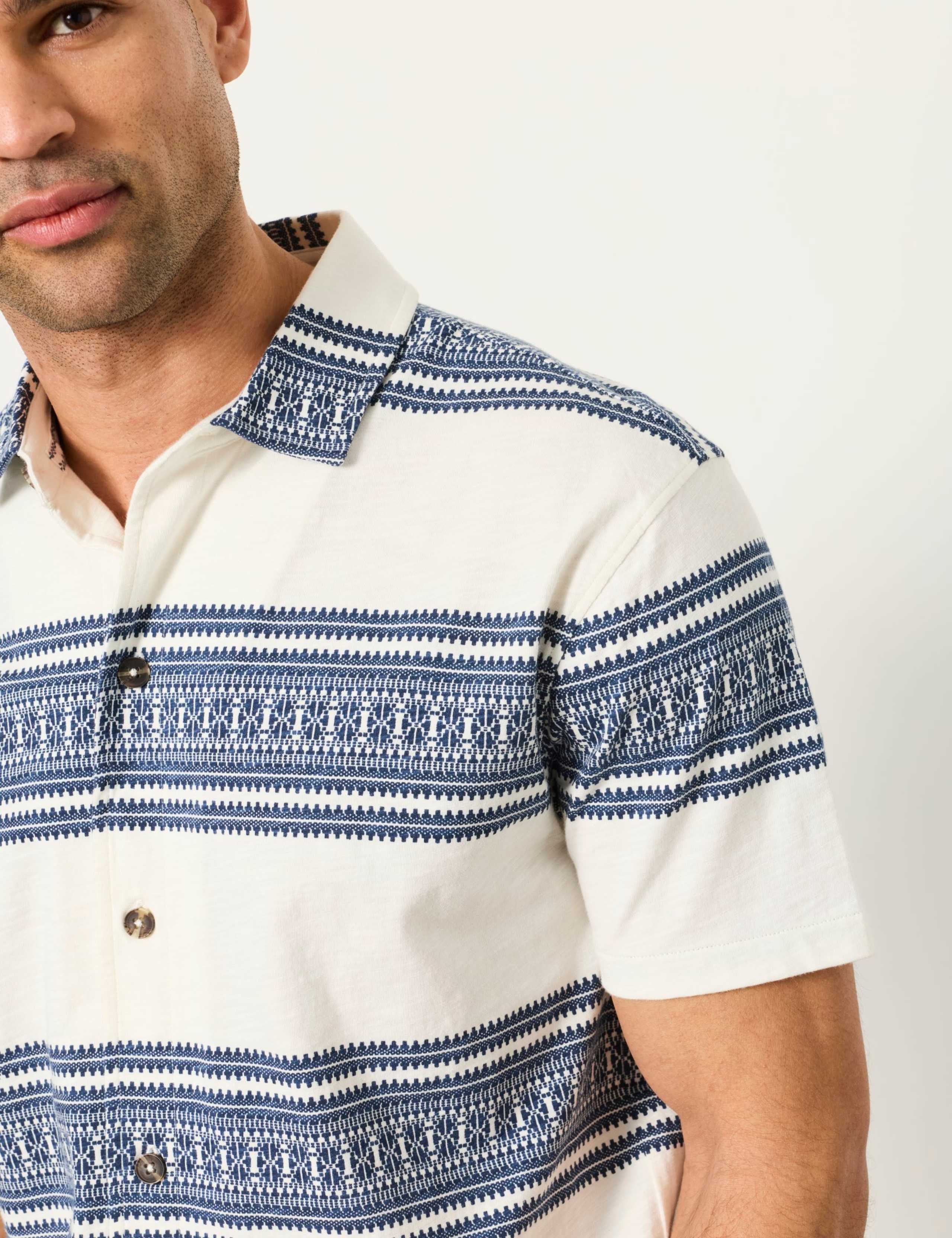 Pure Cotton Striped Short Sleeve Shirt 5 of 6