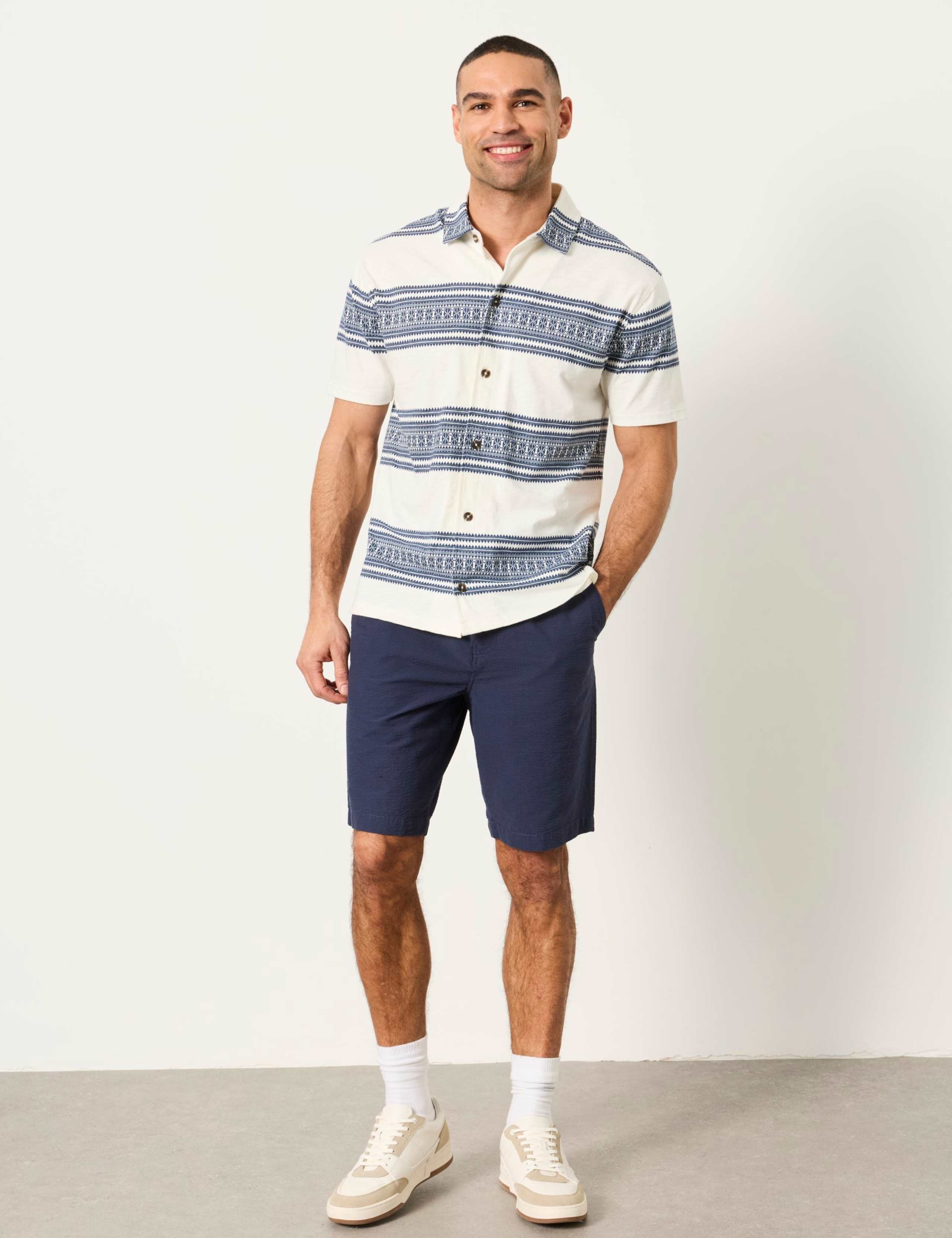 Pure Cotton Striped Short Sleeve Shirt 6 of 6