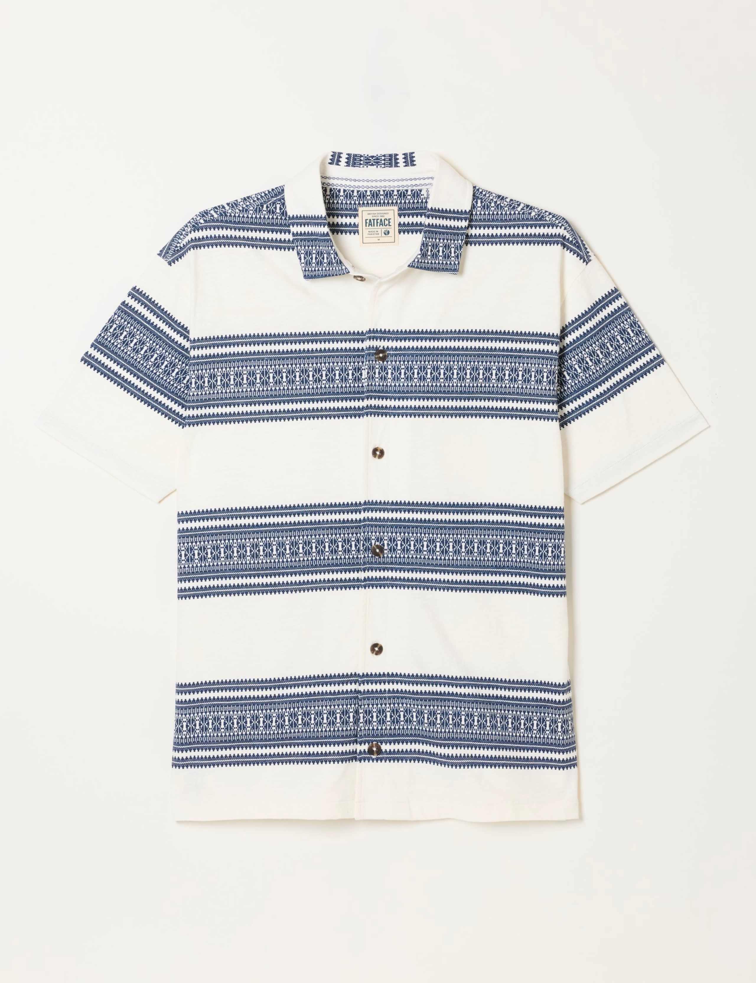Pure Cotton Striped Short Sleeve Shirt 2 of 6