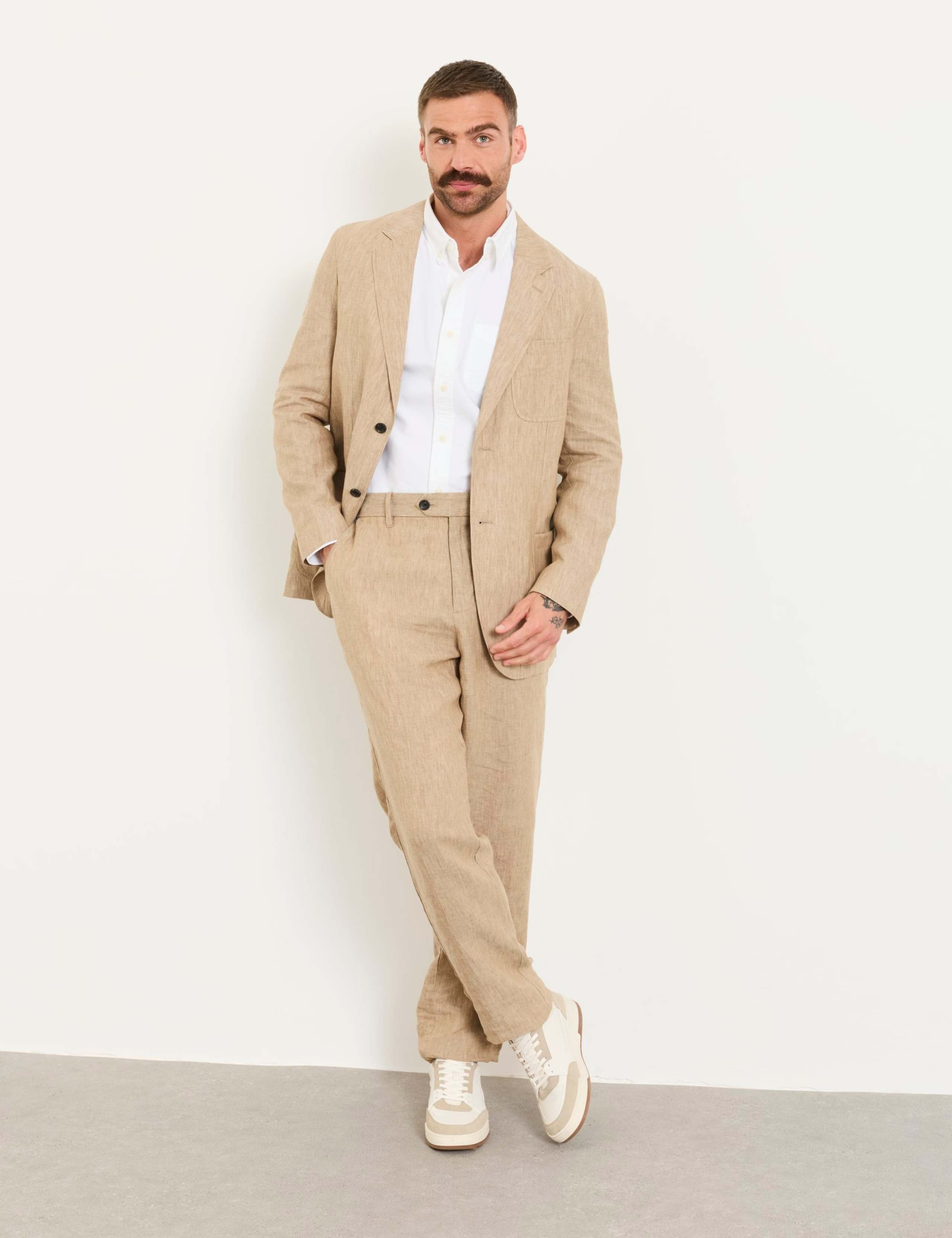Regular Fit Pure Linen Textured Blazer 4 of 6