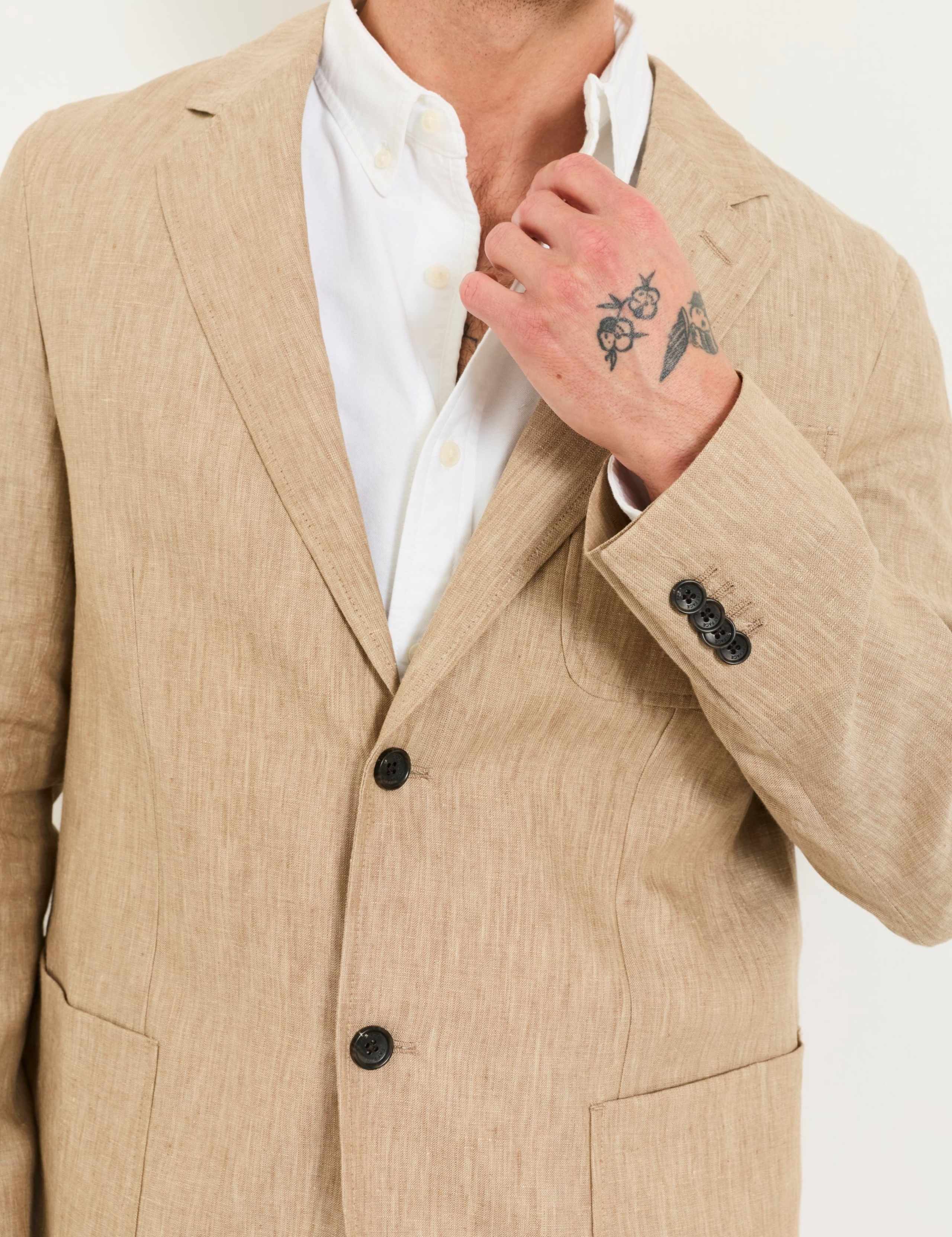 Regular Fit Pure Linen Textured Blazer 6 of 6
