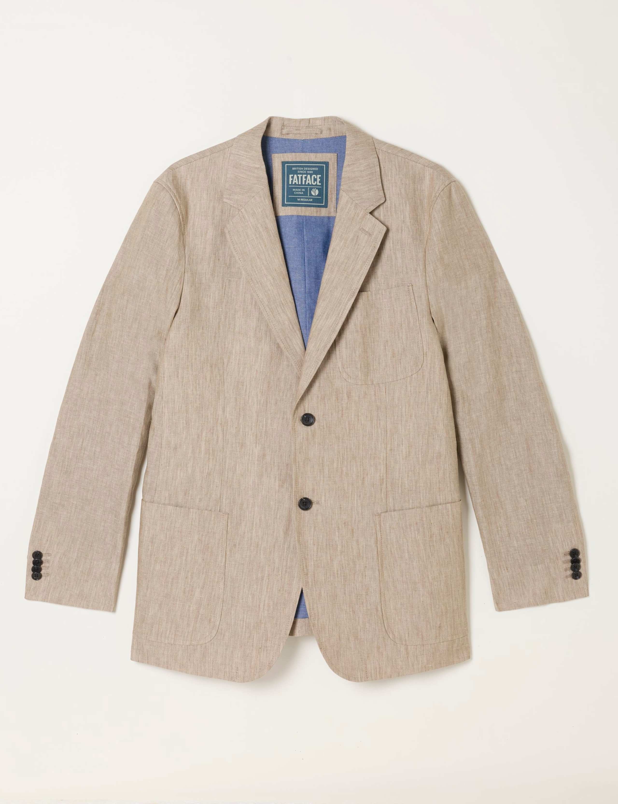 Regular Fit Pure Linen Textured Blazer 2 of 6
